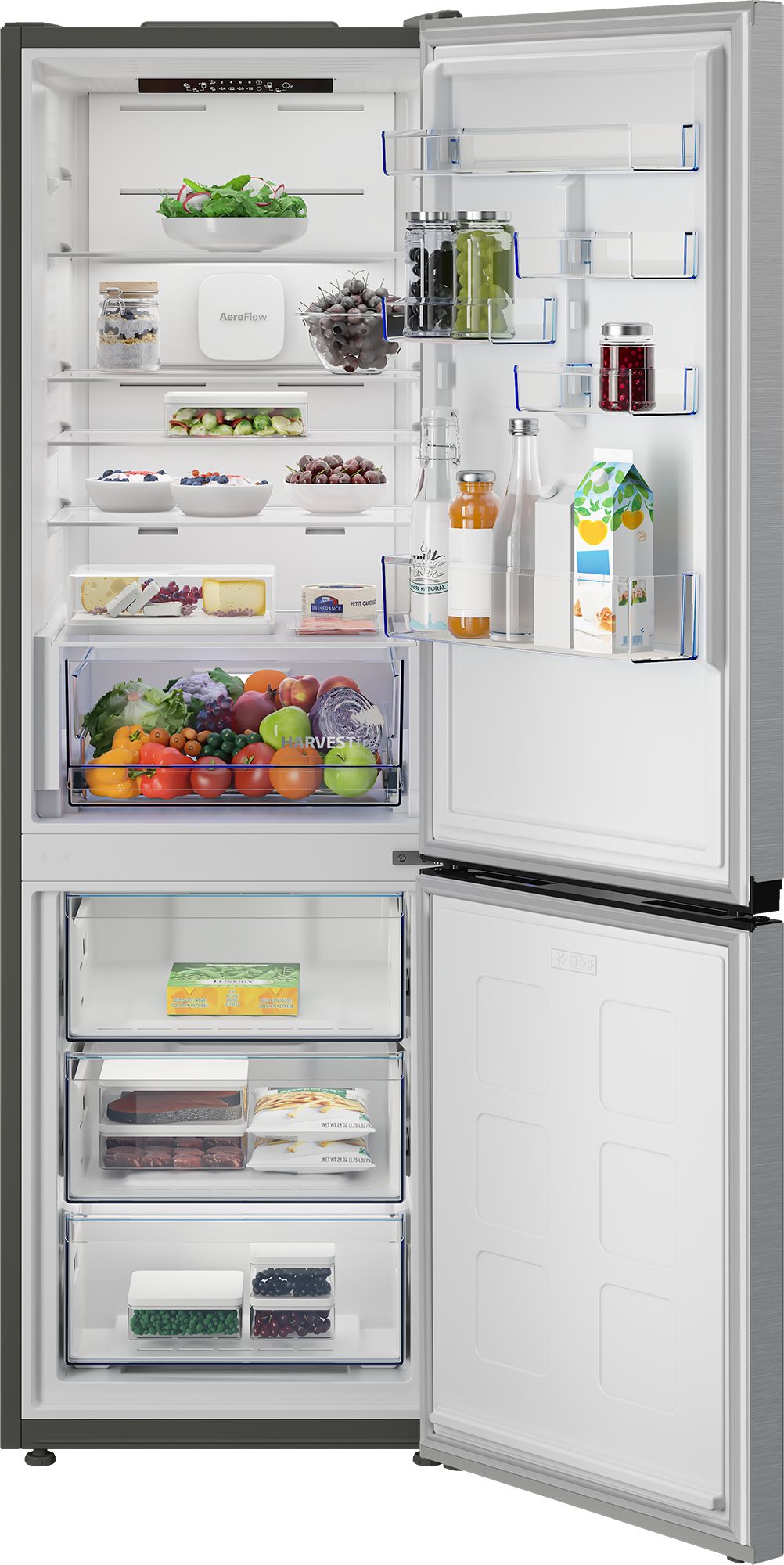 BEKO Kühl-/Gefrierkombination B5RCNA376HXB, 186,5 cm hoch, 59,5 cm breit, Volle Kapazität – ohne Abtauen