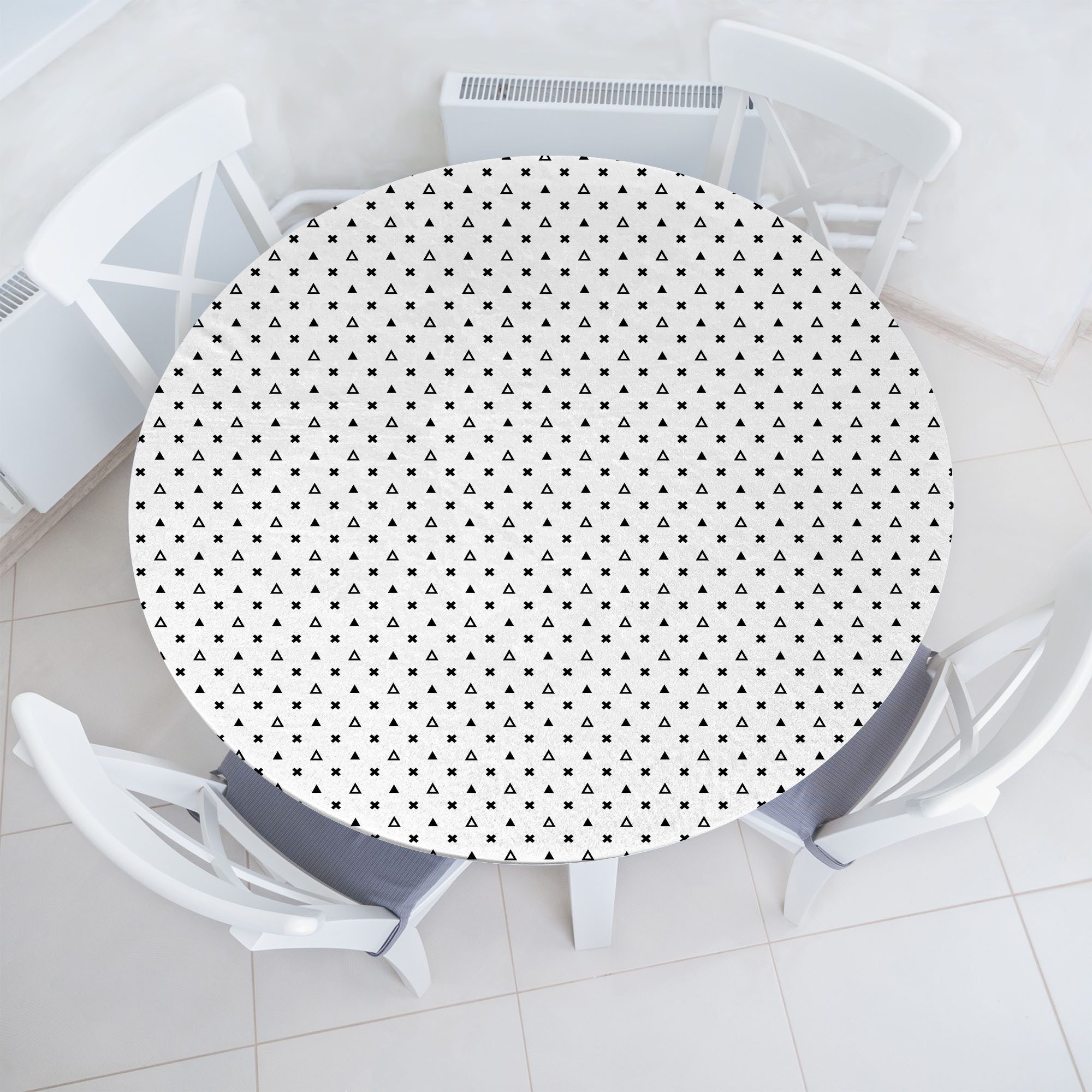 Abakuhaus Tischdecke Rundum-elastische Stofftischdecke, Minimal Hipster Moderne Formen Kunst