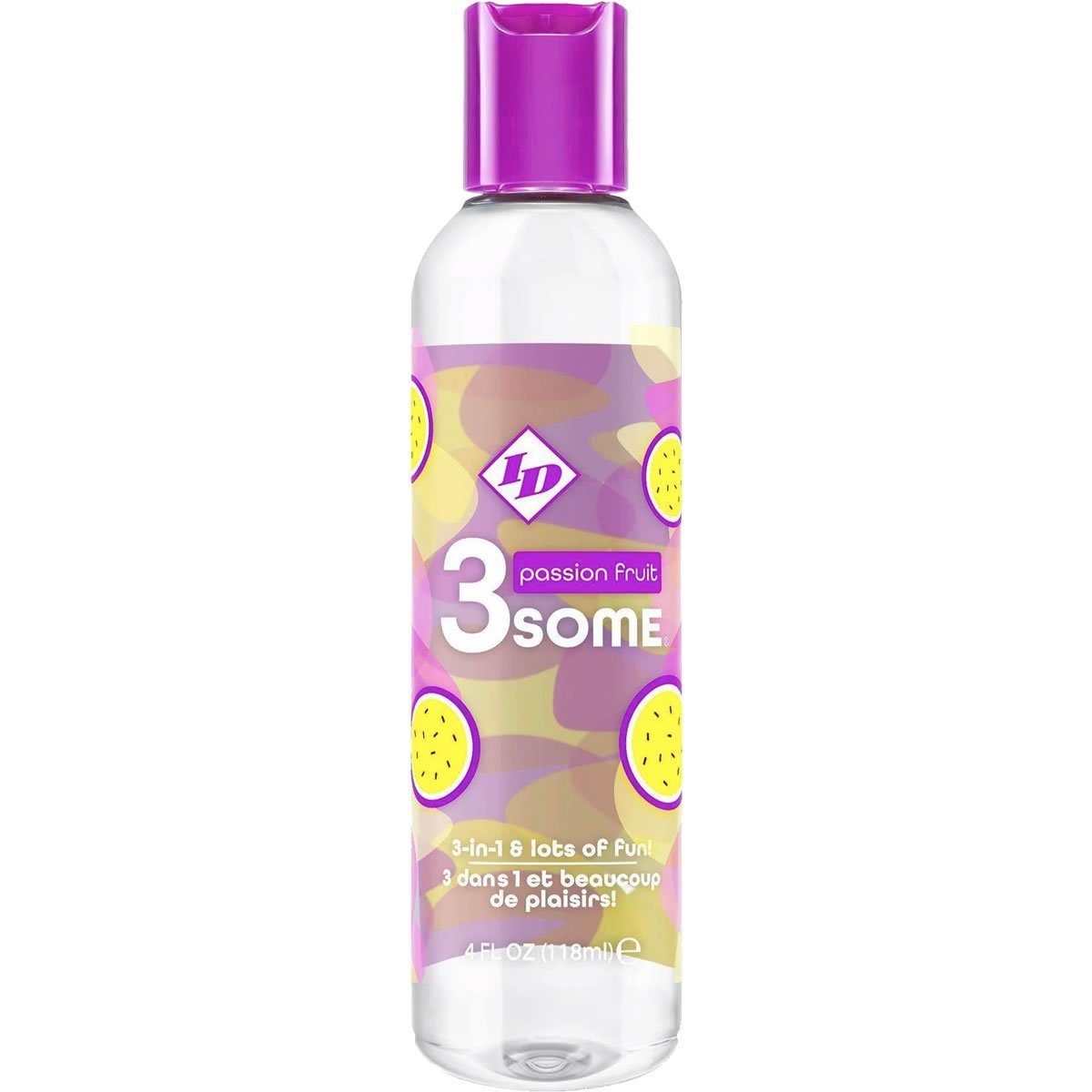 und - ID mit ID Flasche Fruit, Wärme-Effekt Gleit- Passion mit 118ml, 3some Lube Maracuja-Geschmack Massagegel und