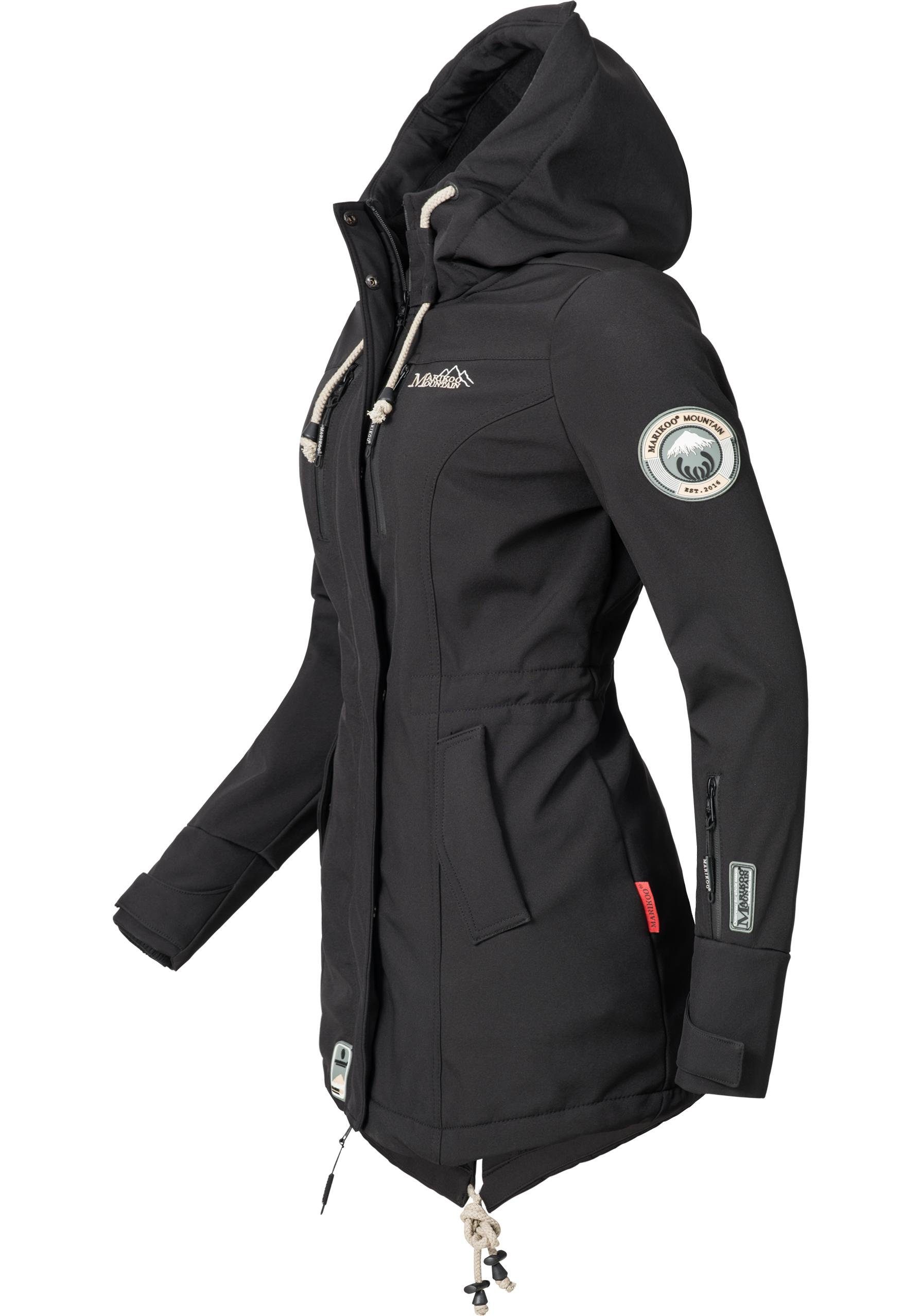 Marikoo Funktionsmantel Zimtzicke Softshell Parka mit Kapuze
