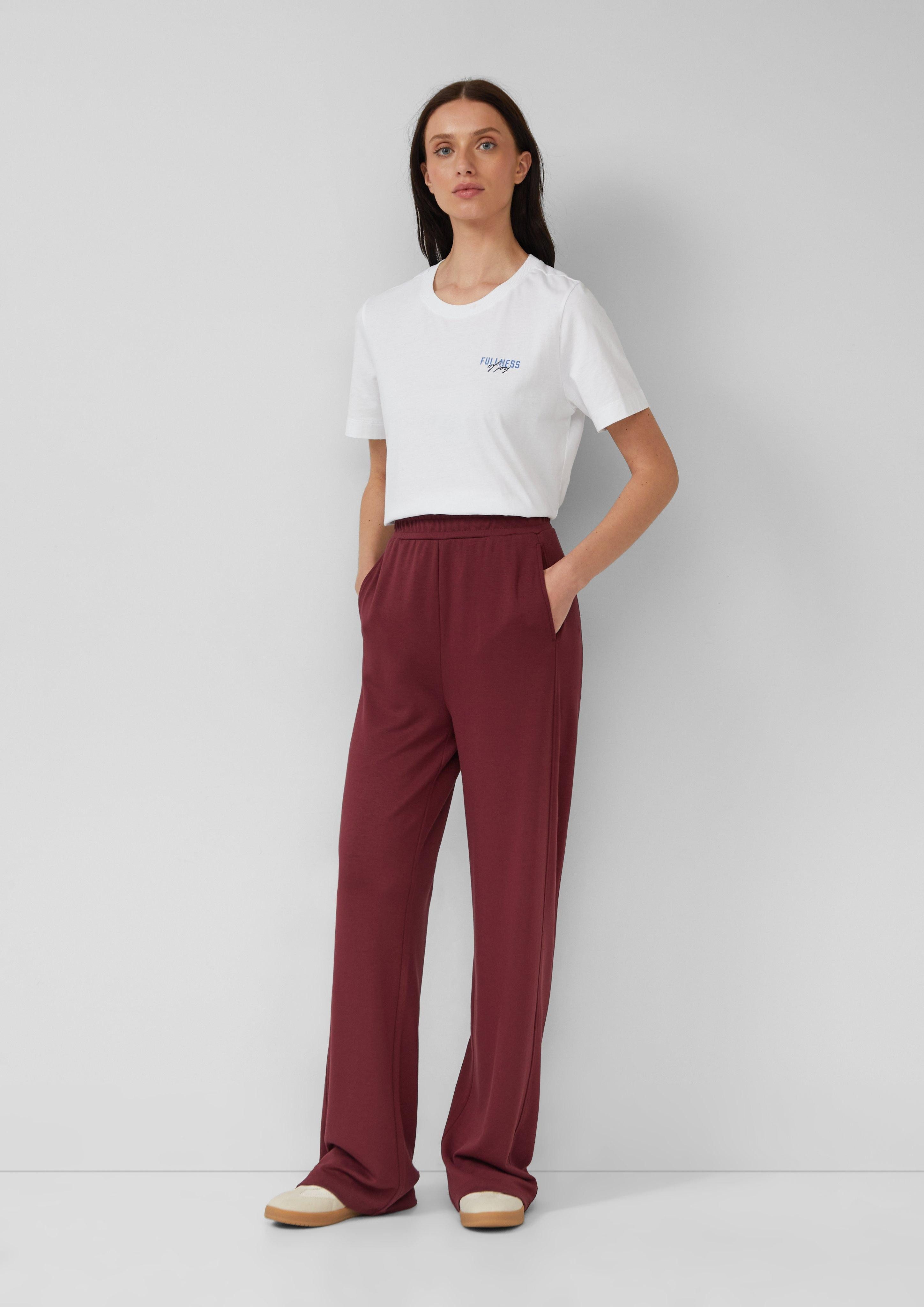 s.Oliver Stoffhose Scuba-Jogpants mit Wide Leg günstig online kaufen