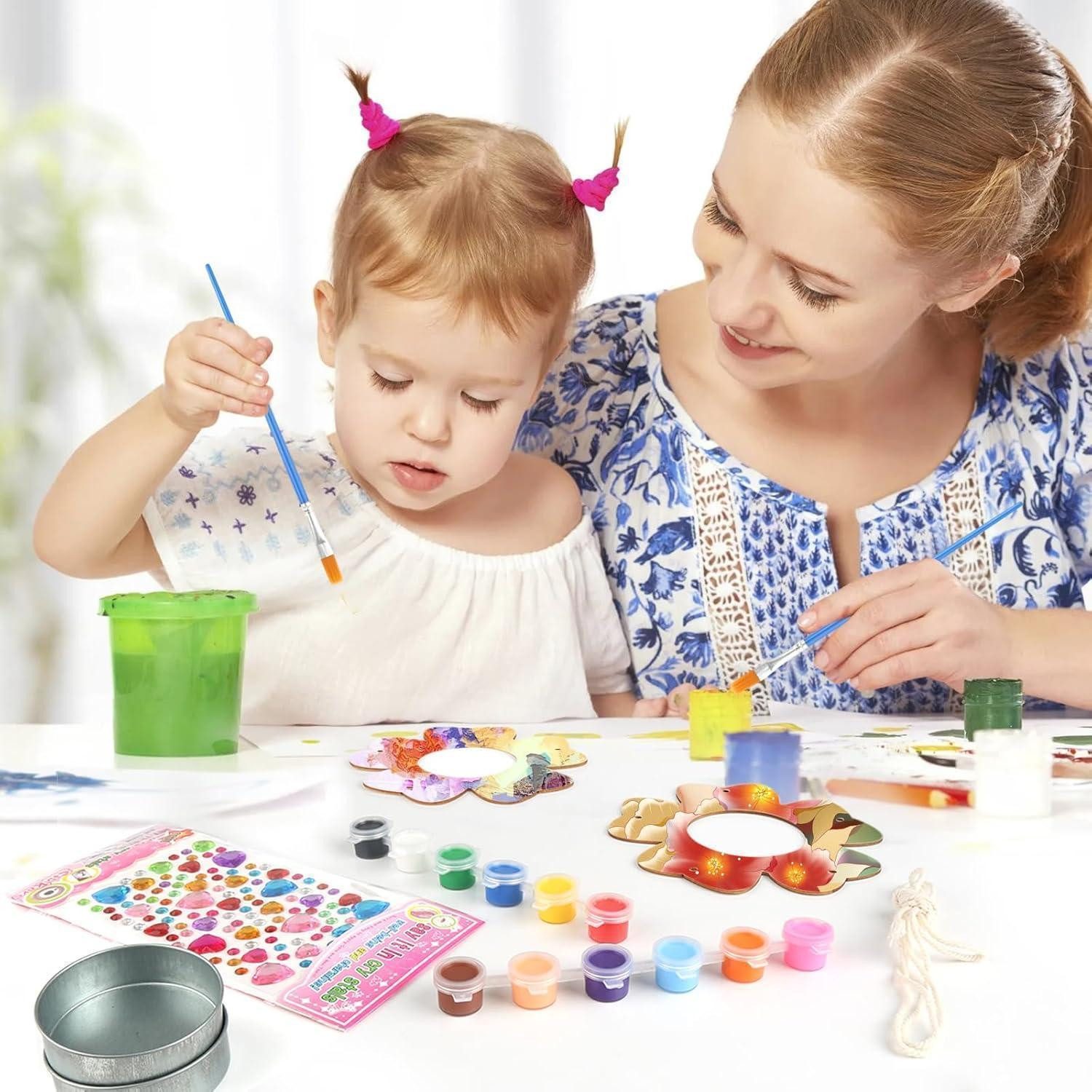 LuxusKollektion Vogelhaus Kinder DIY Vogelhaus Bastelset Holz Paint Kit 2er Pack