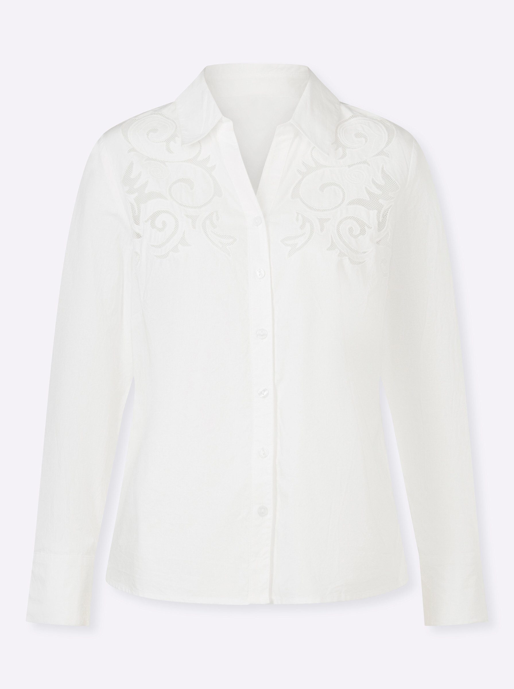 Witt Klassische Bluse Baumwoll-Bluse Langarm