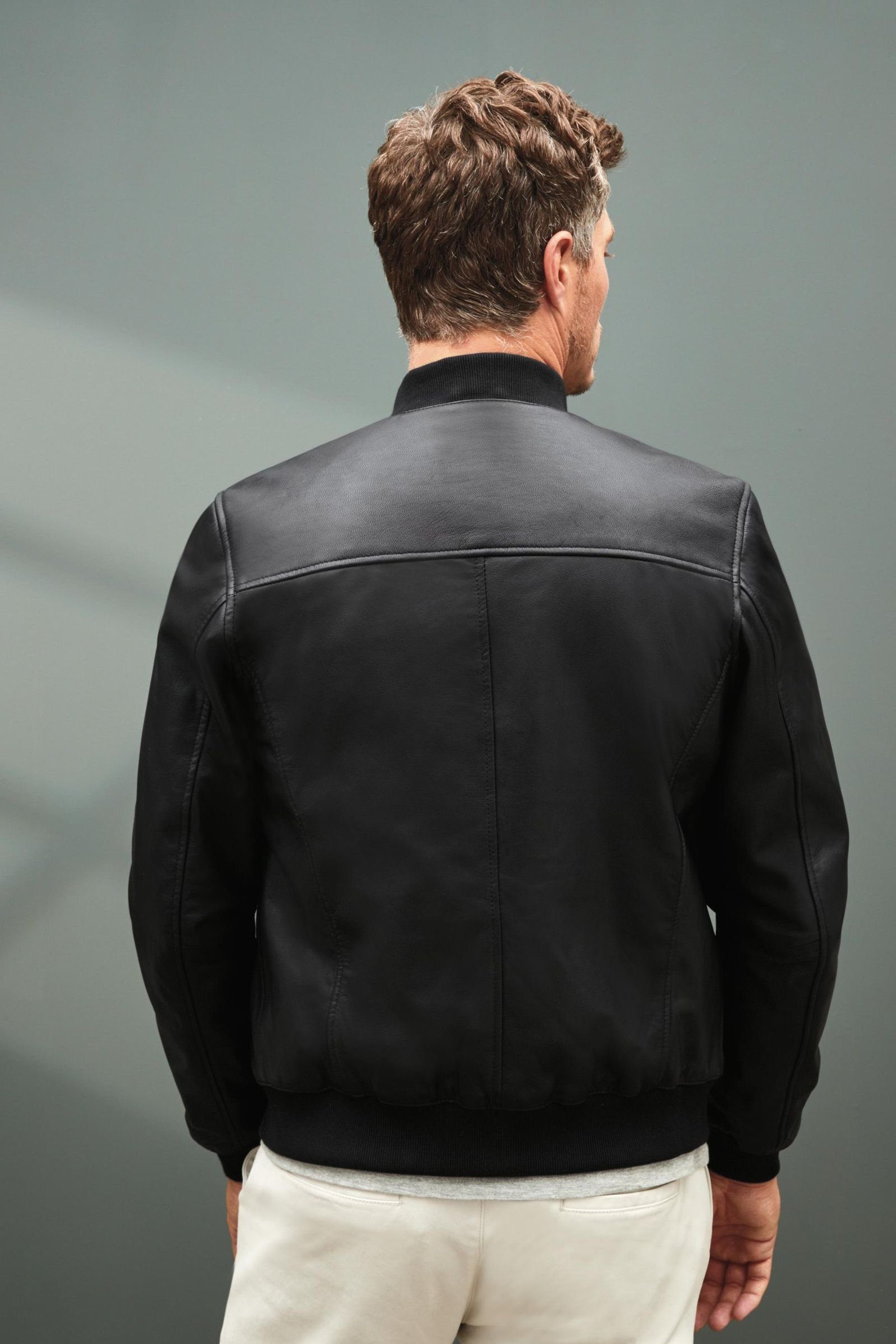 Next Lederjacke Signature Bomberjacke aus Leder günstig online kaufen