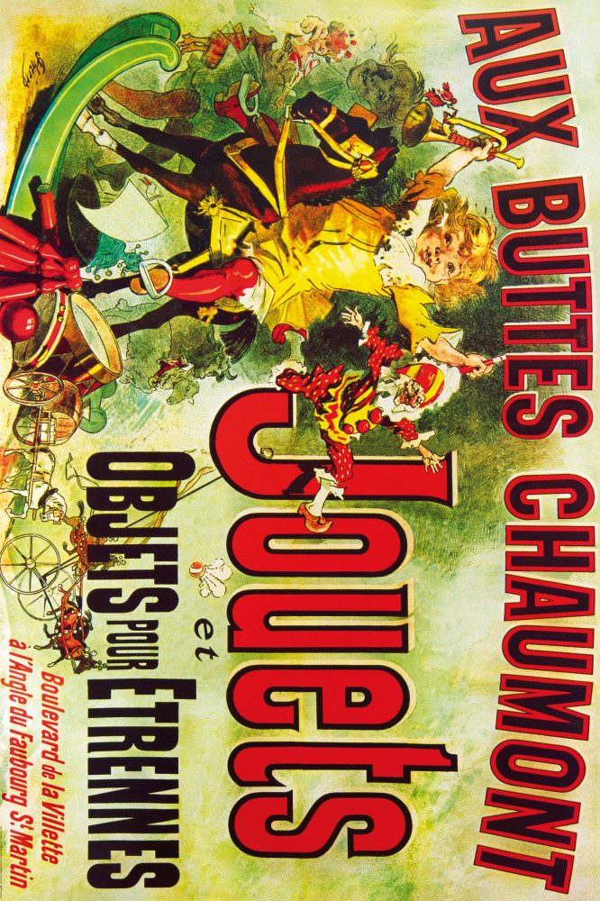 1art1 Poster Vintage Kunstdruck Bild - Aux Buttes Chaumont, Jouets Et