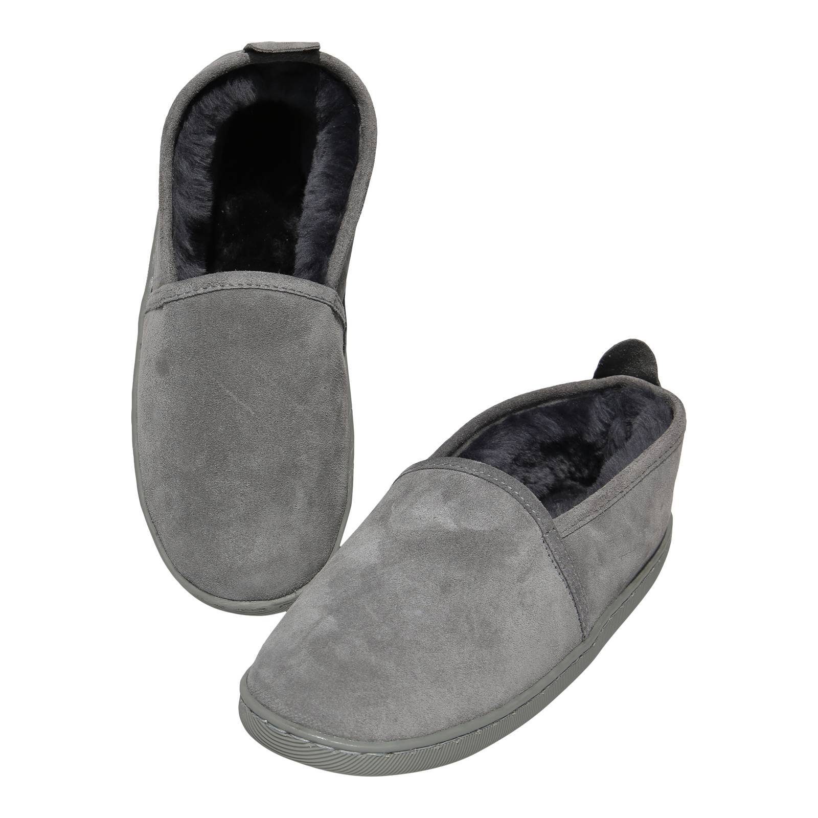 Hollert Hausschuh Unisex Hüttenschuhe Hubert gefüttert Echtleder Merino Schaffell