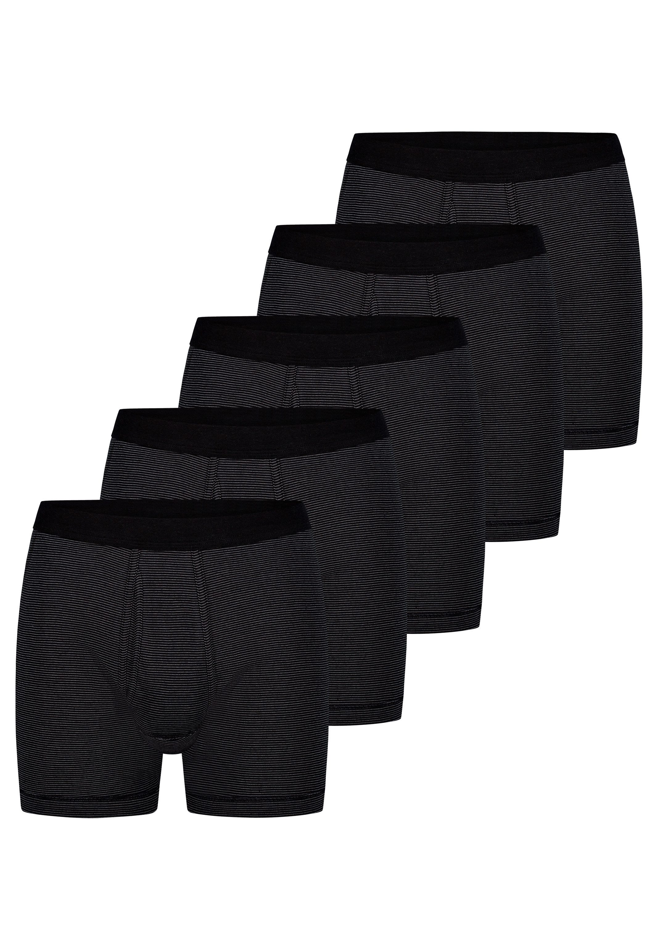 Retro Boxer 5er Pack - Feinripp Ringel
