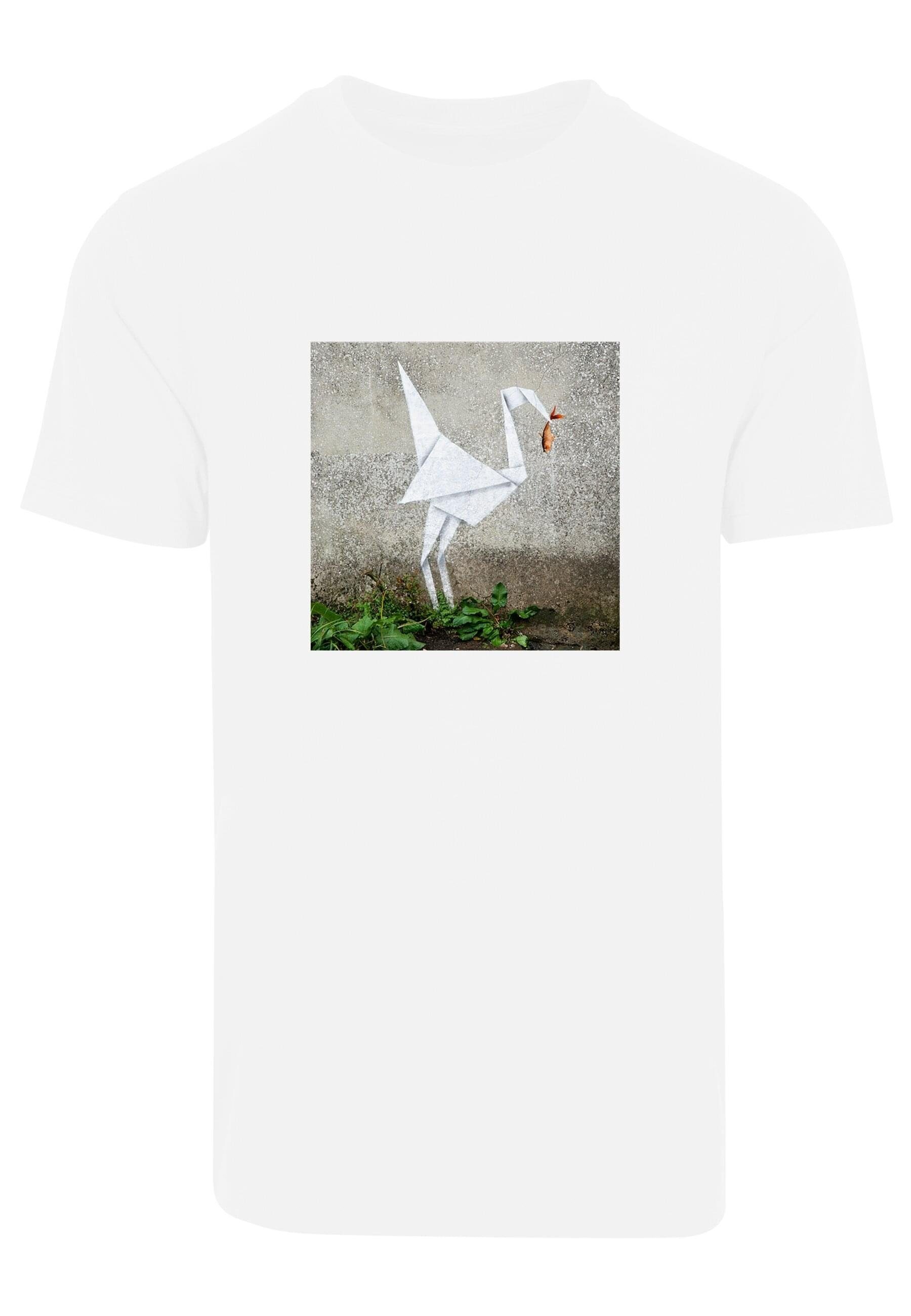 Merchcode T-Shirt Herren Origami Bird T-Shirt (1-tlg) white