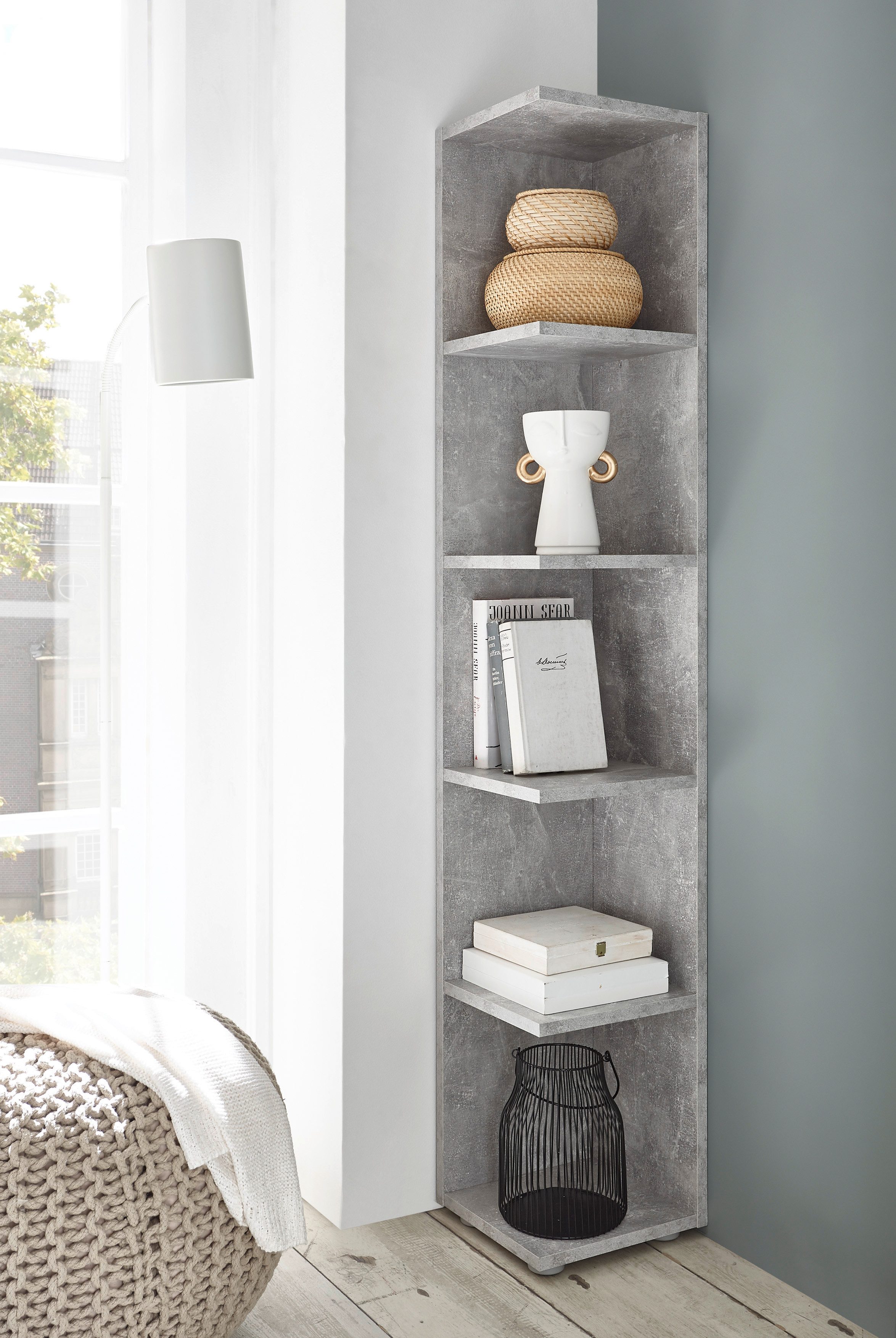 BEGA OFFICE Eckregal Corner Light, mit 5 offenen Fächer, 24x25,7x141 cm günstig online kaufen