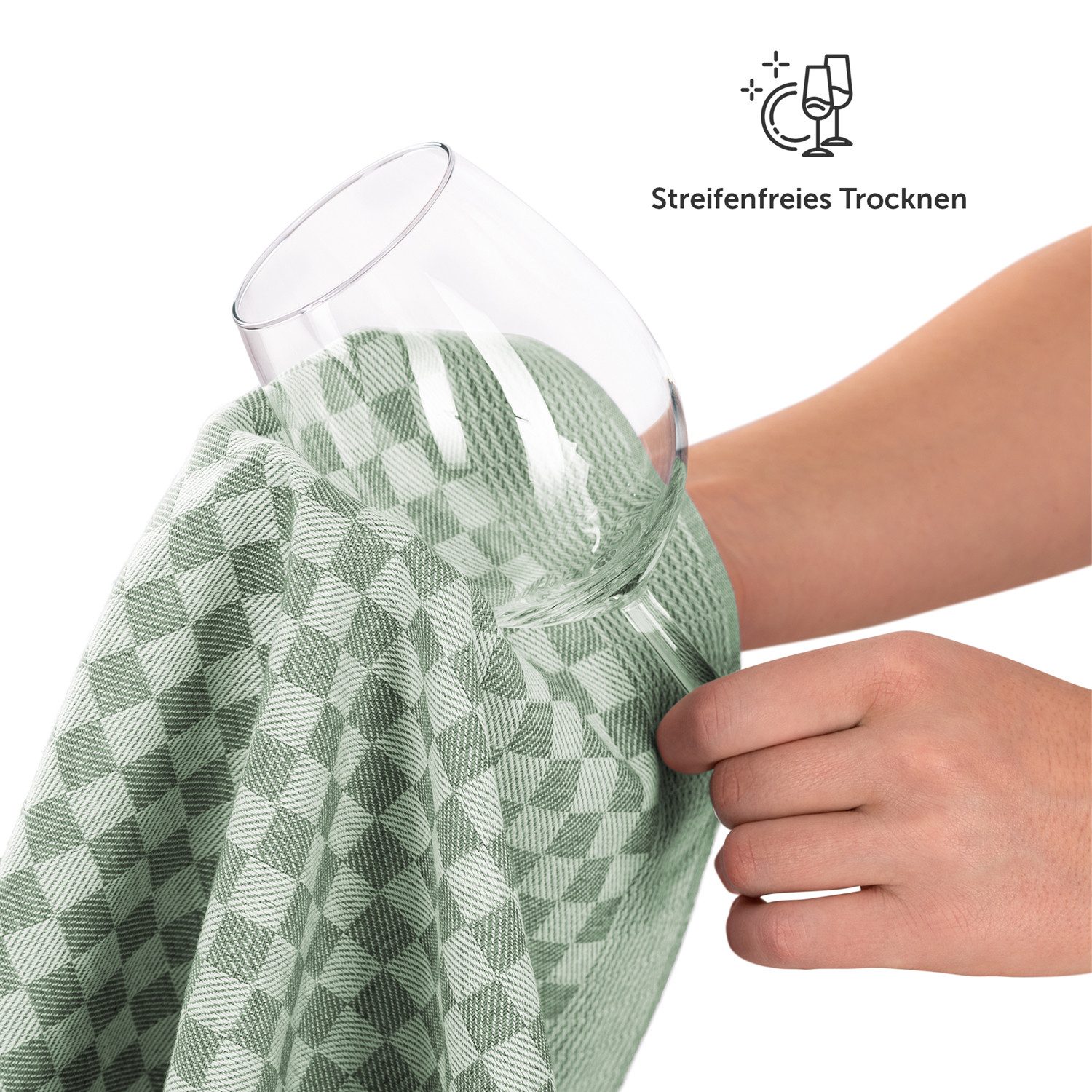 Blumtal Geschirrtuch Premium Geschirrhandtücher in 50 x 70 cm, (Set, 20-tlg., 5, 10 oder 20 Geschirrtücher), 100% Baumwolle, Oeko-TEX® Zertifiziert – Bild 4 von 5
