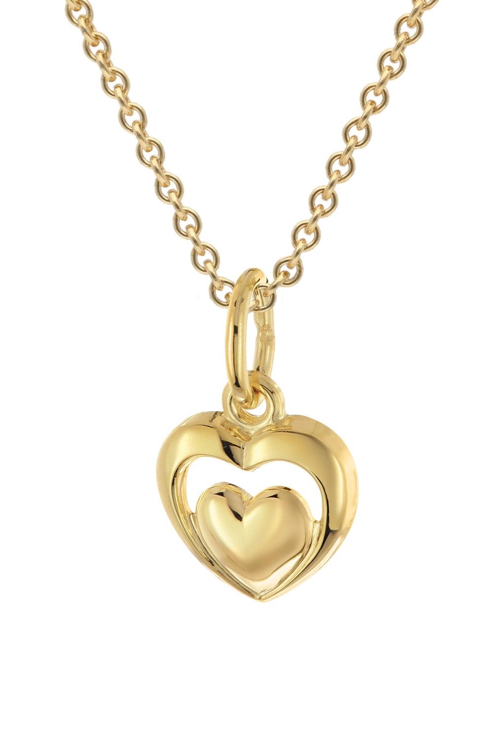 trendor Kette mit Anhänger -Anhänger Gold 333/8K Mit Vergoldeter Silberkette