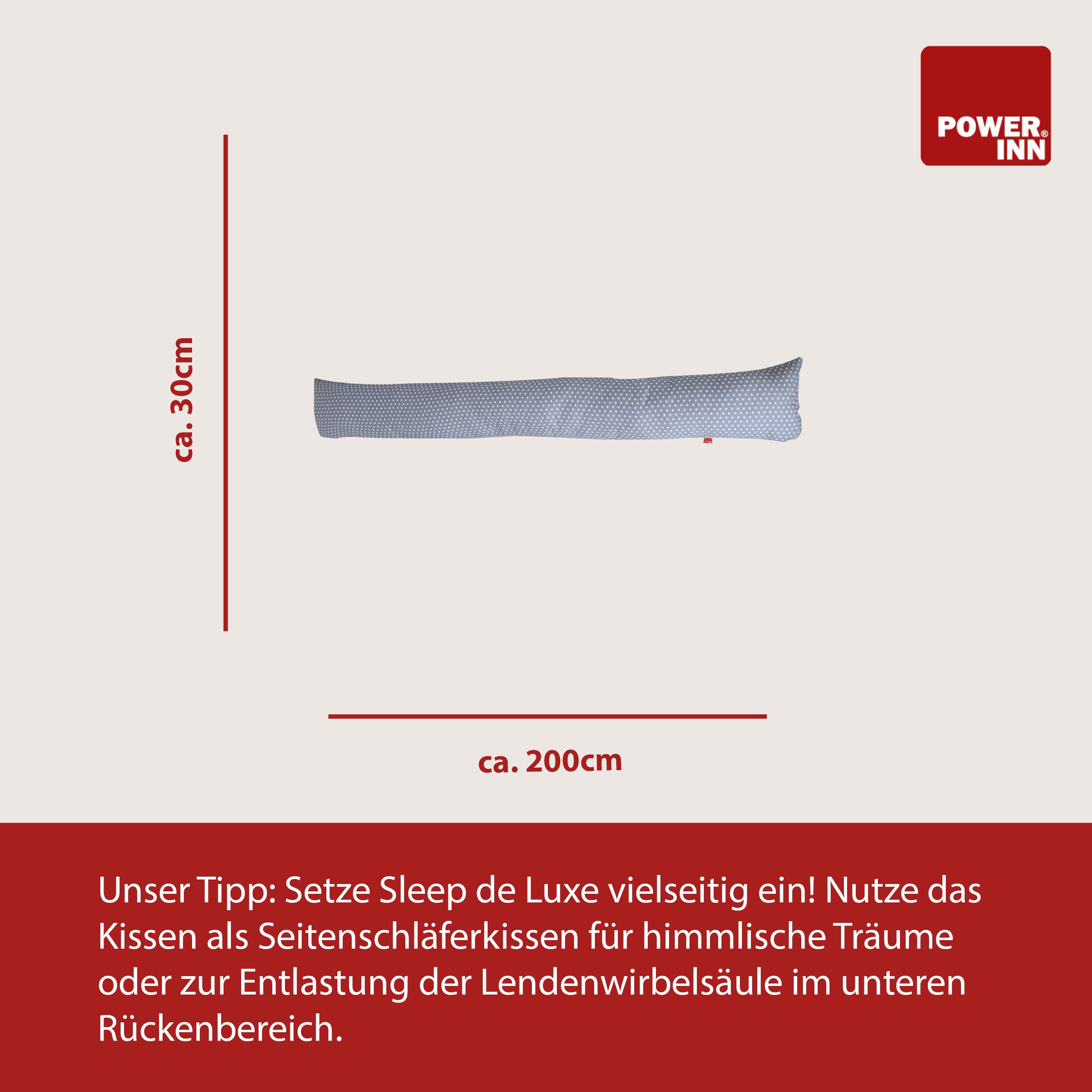 POWER INN Seitenschläferkissen POWER INN SLEEP DE LUXE Seitenschläferkissen, ca. 30x200cm, blau – Bild 2 von 5