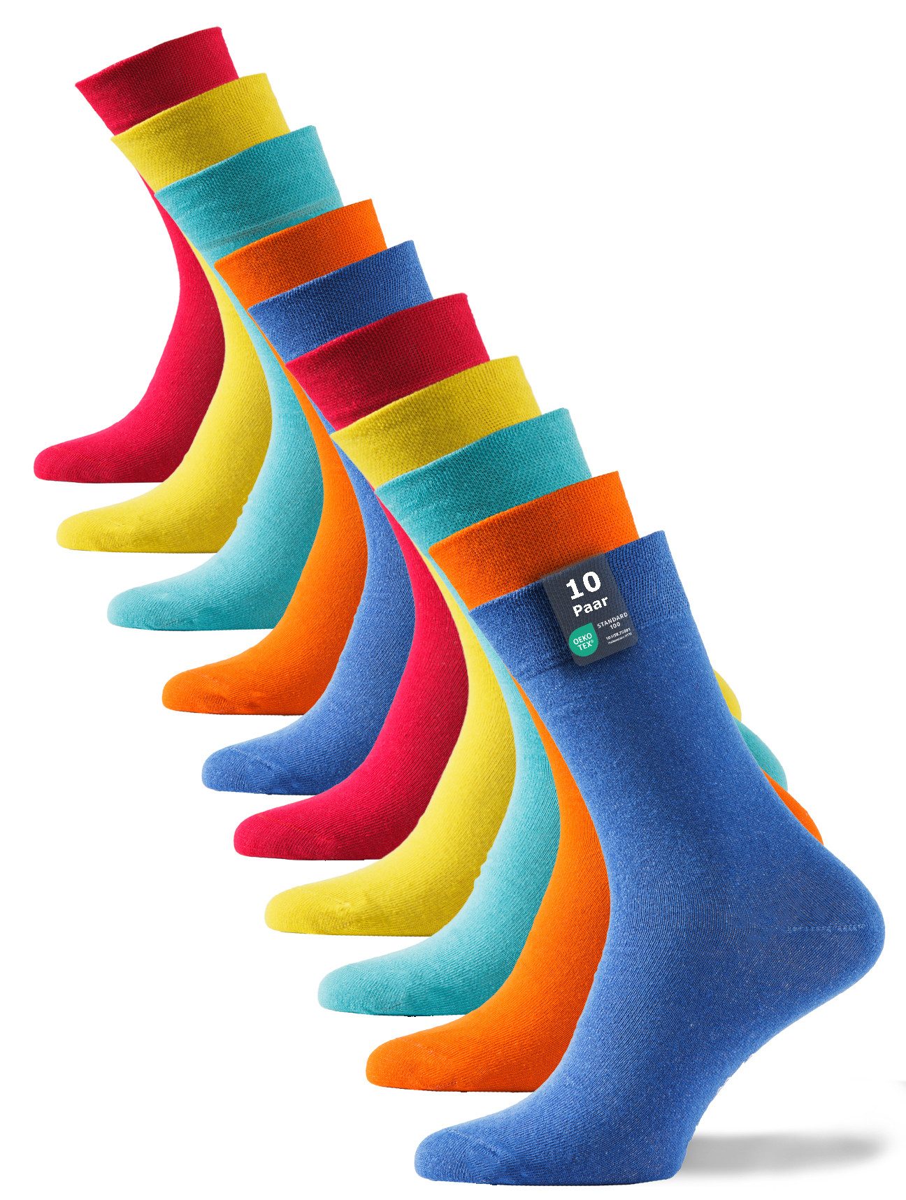 Cotton Prime® Носки Baumwollsocken - Back to Basic (10-Paar) in angenehmer Baumwollqualität