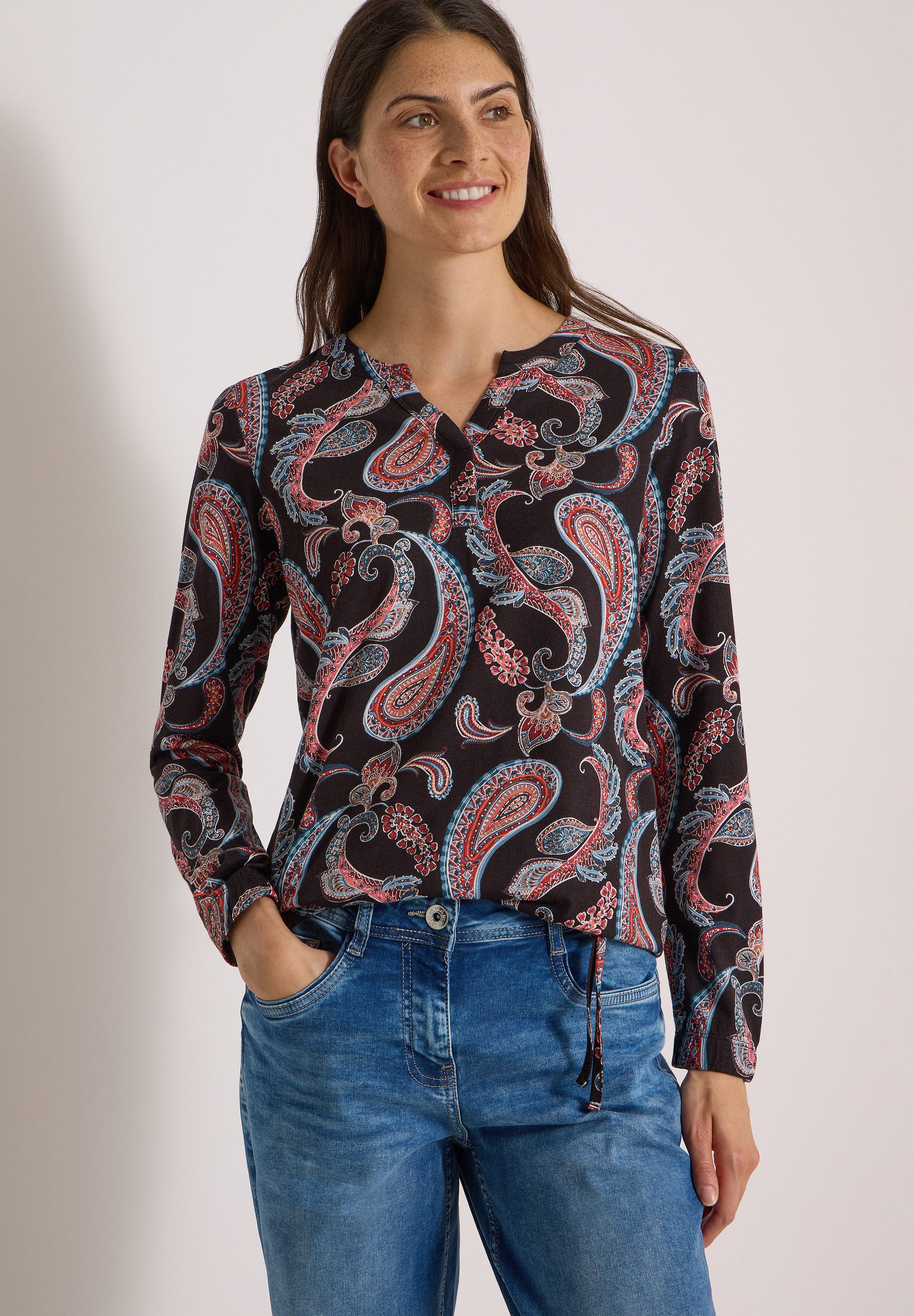 CECIL Langarmshirt mit Knotendetail