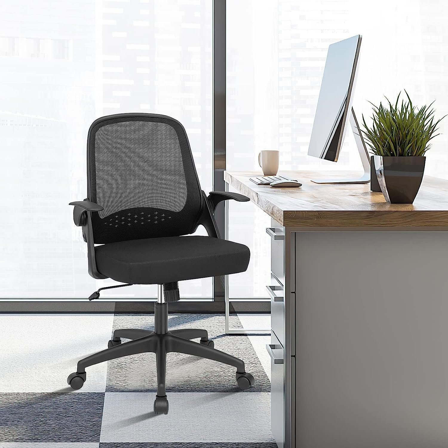 Schreibtischstuhl, kg drehbar, 150 KOMFOTTEU bis 360° Bürostuhl