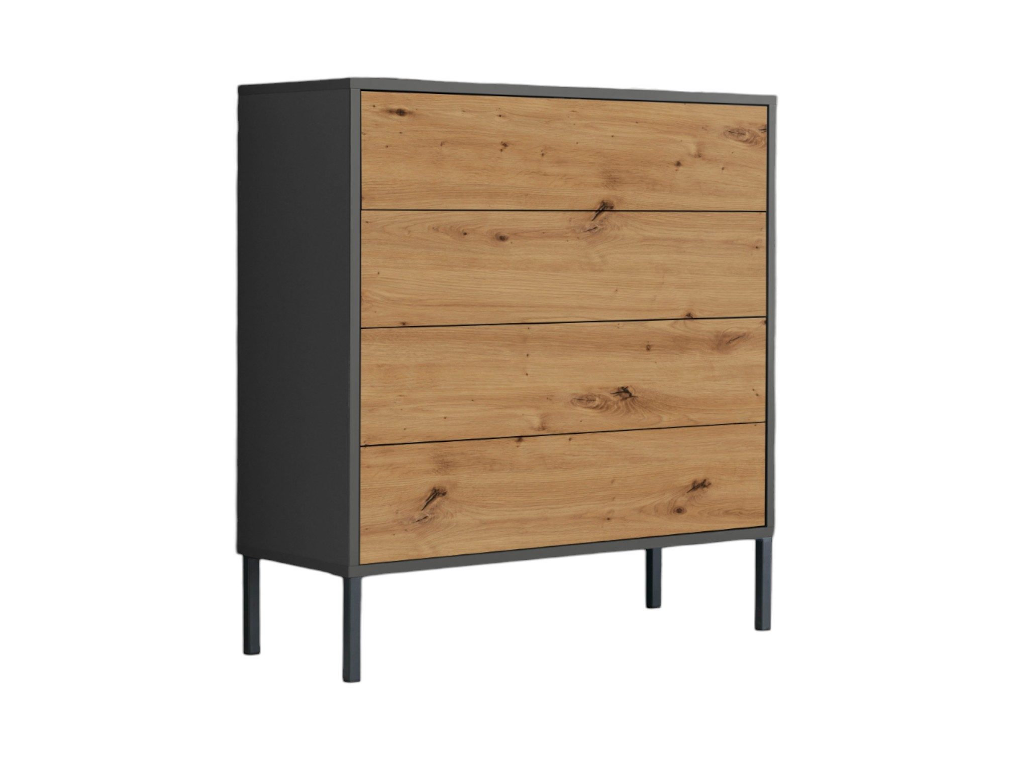 moebel-dich-auf Schubkastenkommode BEN 3 (mit 4 Metallfüßen, in verschiedenen Farben), Push-to-open-Funktion