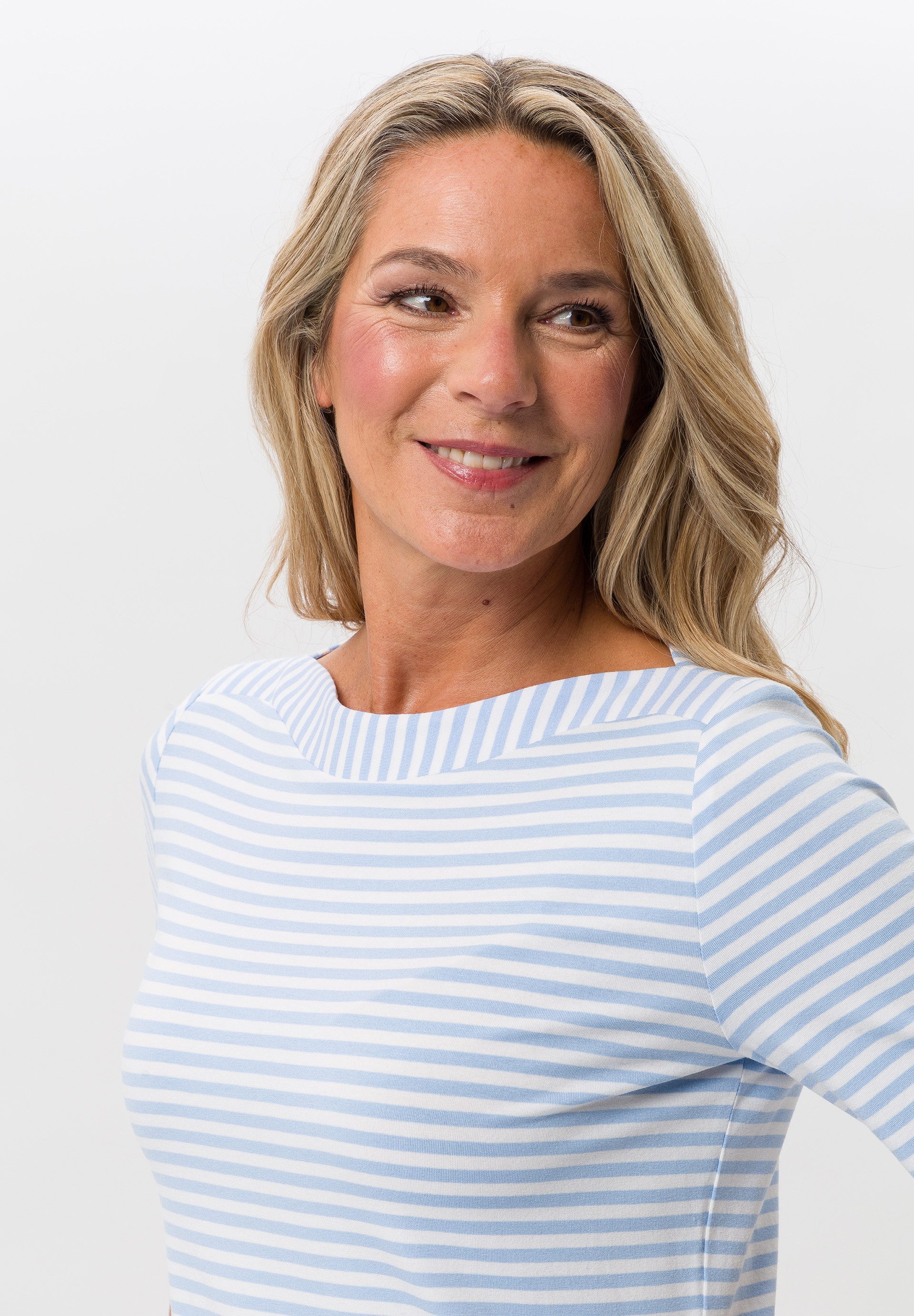 FRANK WALDER Kurzarmshirt mit U-Boot-Ausschnitt