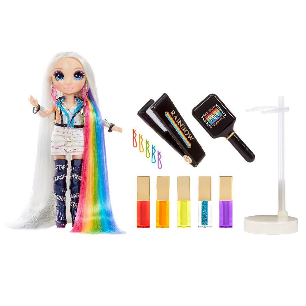 MGA ENTERTAINMENT Anziehpuppe Haarstudio Rainbow Surprise High mit Amaya Raine Fashion Puppe MGA – Bild 2 von 4