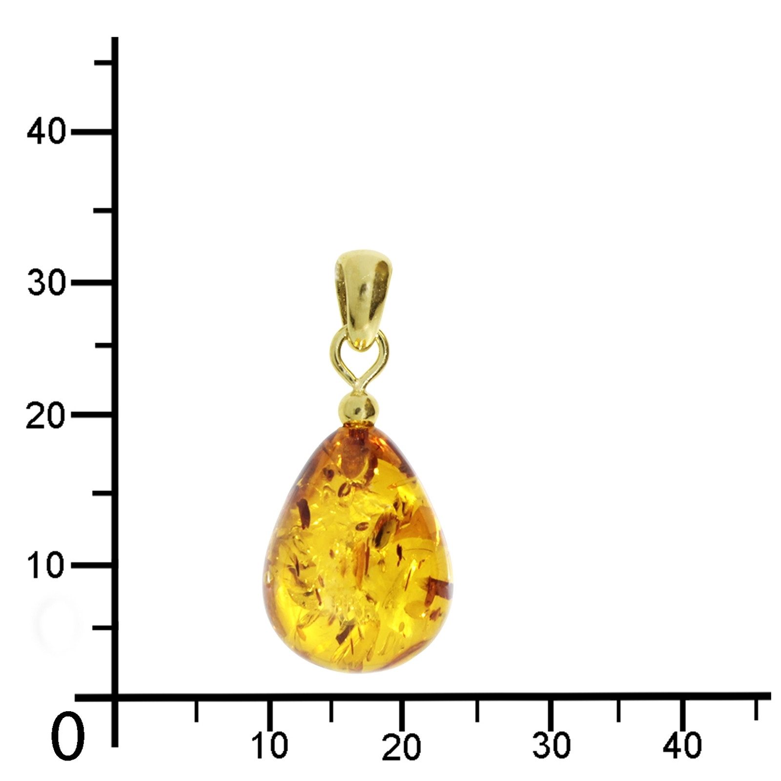 OSTSEE-SCHMUCK Kettenanhänger Ostsee-Schmuck Anhänger Tropfen ca. 20 mm lan günstig online kaufen