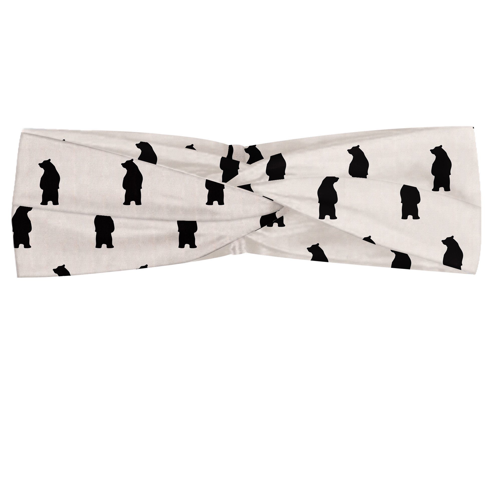 alltags und Elastisch Black Tier Stirnband Bear Abakuhaus accessories Silhouetten Angenehme