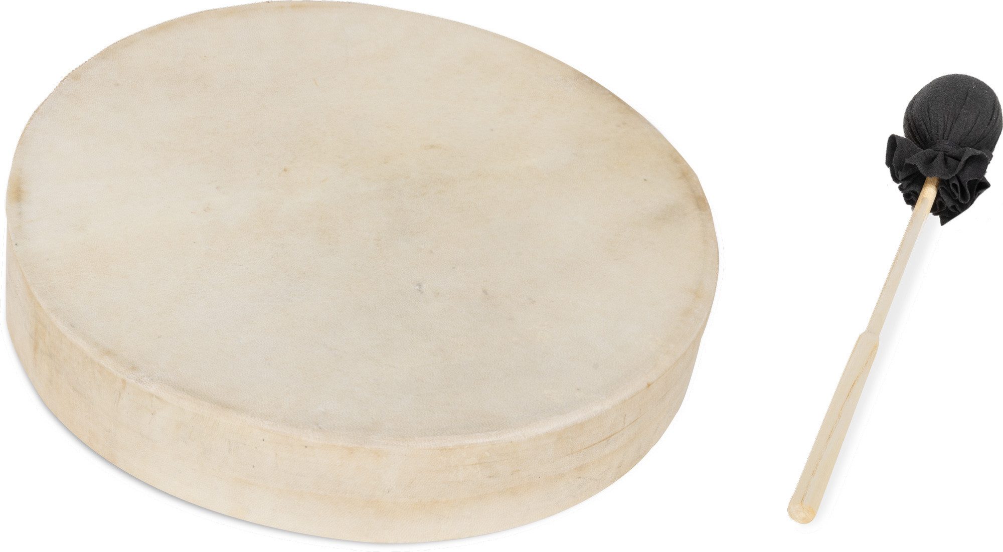 Classic Cantabile Handtrommel Schamanentrommel mit Ziegenfell bespannt - Handtrommel,SD-16, 3-St., Inkl. Schlägel und Tasche, Anregende Wirkung - Mit Haltevorrichtung