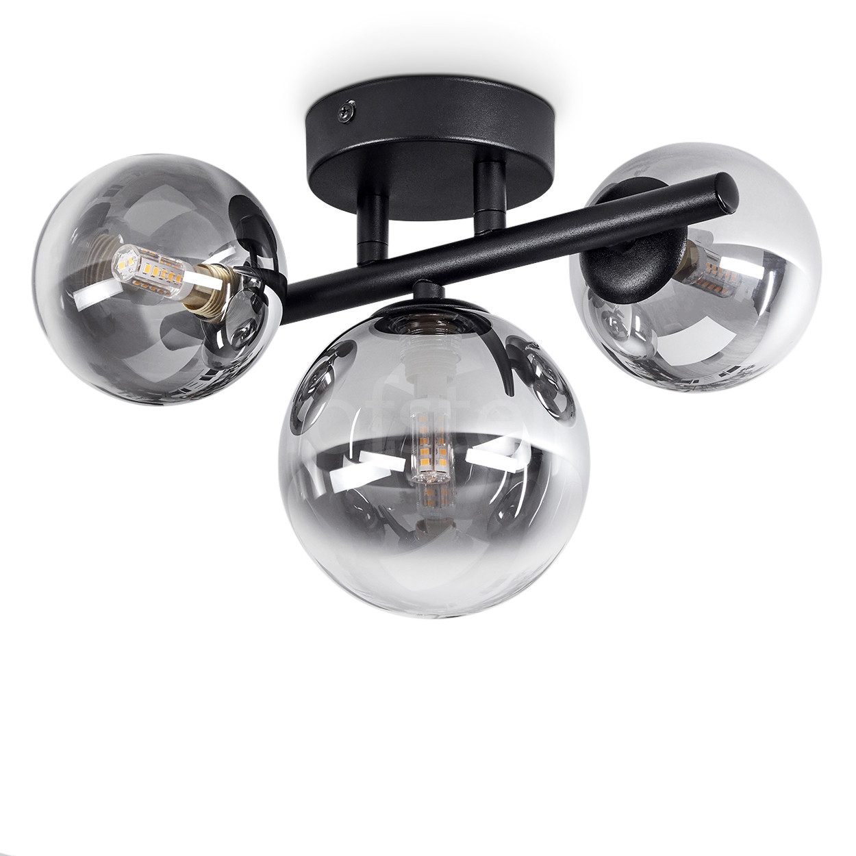 hofstein Deckenleuchte »Isorella« moderne Deckenlampe aus Metall/Glas in Sc günstig online kaufen