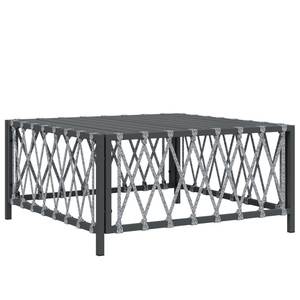 vidaXL Gartentisch NA Gartentisch Anthrazit 70x70x34 cm Gewebe Couchtisch Sofatisch Kaffe