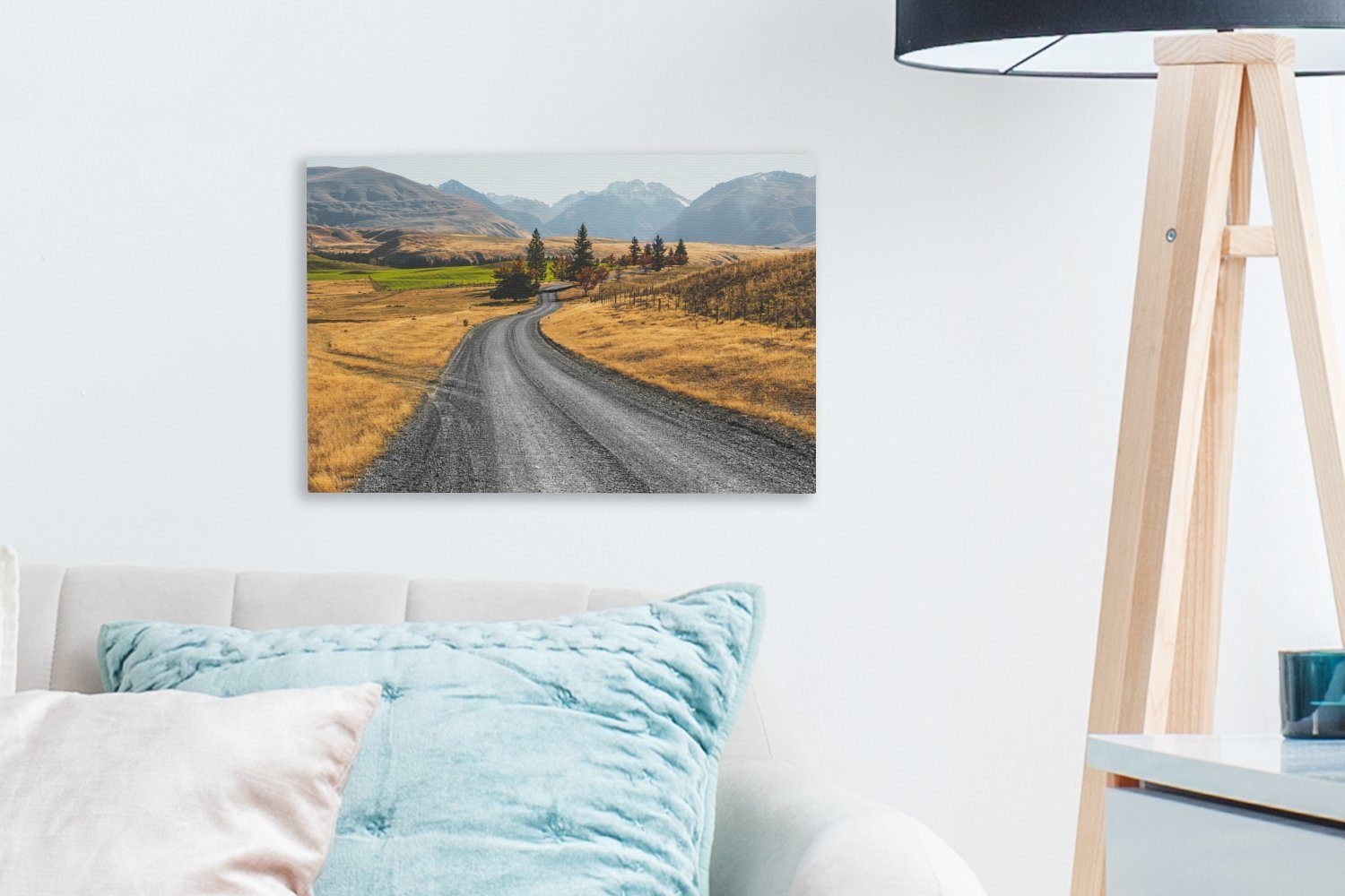 30x20 St), (1 Leinwandbild Aufhängefertig, New Fotodruck, Wandbild Leinwandbilder, Zealand Wanddeko, OneMillionCanvasses® cm Road