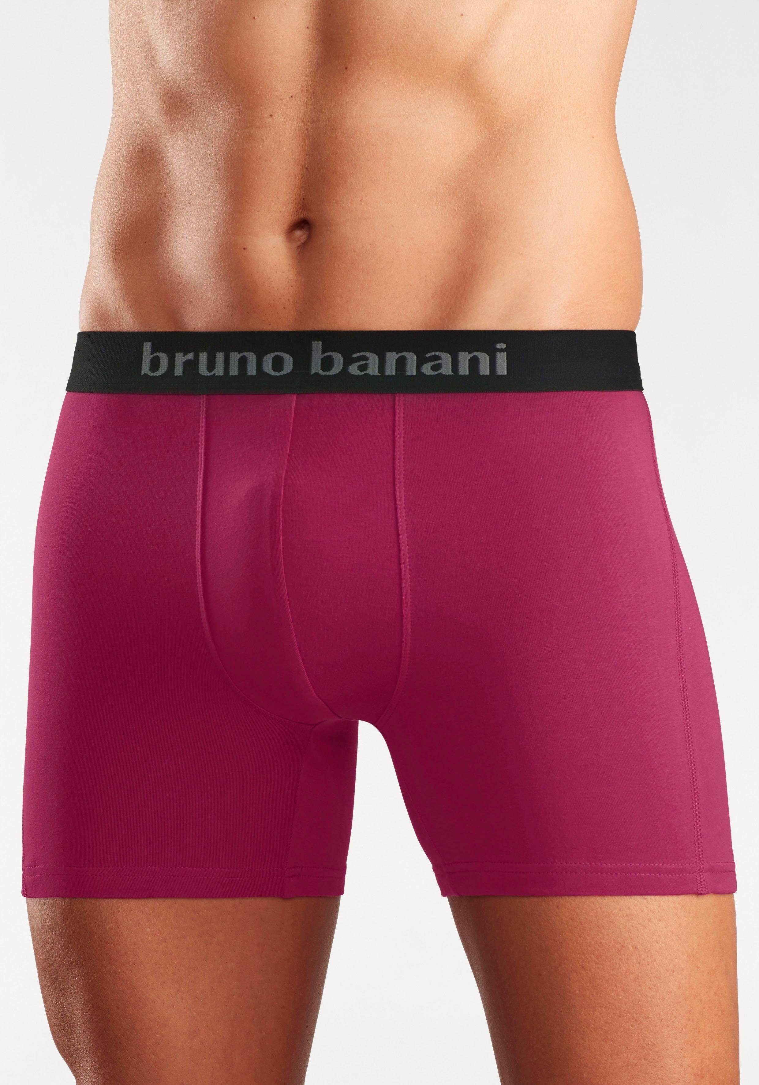 Bruno Banani Boxer Boxershorts für Herren (Packung, 4-St) mit längerem Bein und auffälligen Logobund