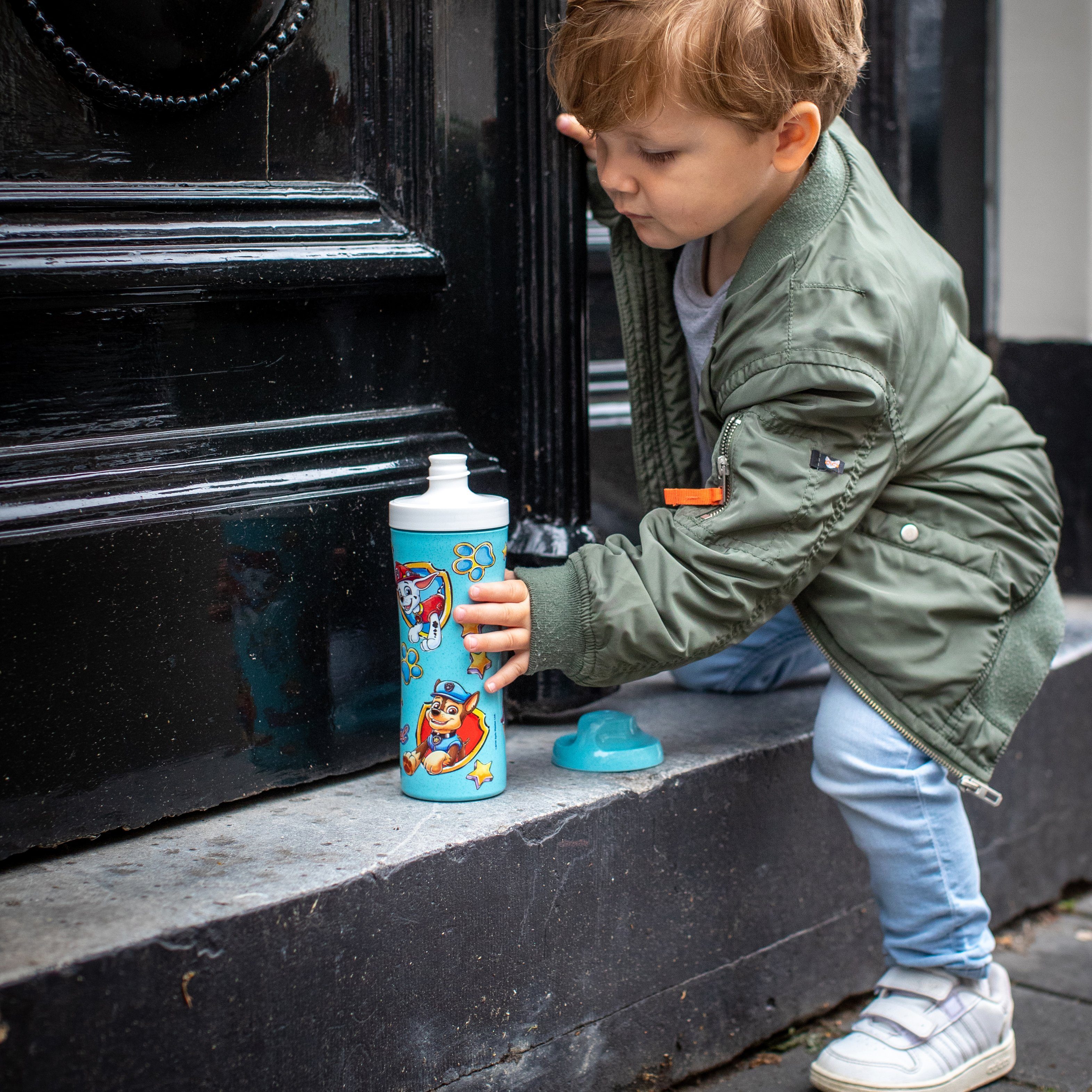 KOZIOL Trinkflasche CANDY blau OASE PAW produziert 425 PAW neutral PATROL,100%recycelbar,CO² L ml,+Lunchbox PATROL