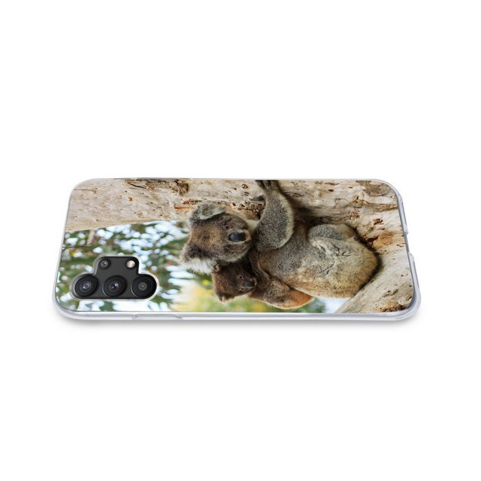 MuchoWow Handyhülle Koalas - Kind - Baum - Kinder - Junge - Mädchen Handyhülle Samsung Galaxy A32 5G Smartphone-Bumper Print Handy ZV11026