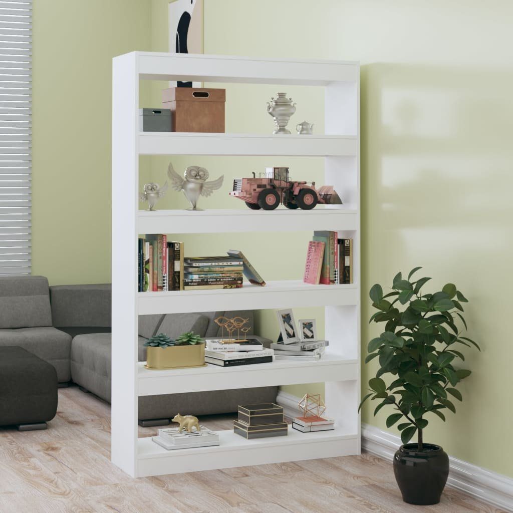 furnicato Bücherregal Bücherregal/Raumteiler Weiß 100x30x166 cm