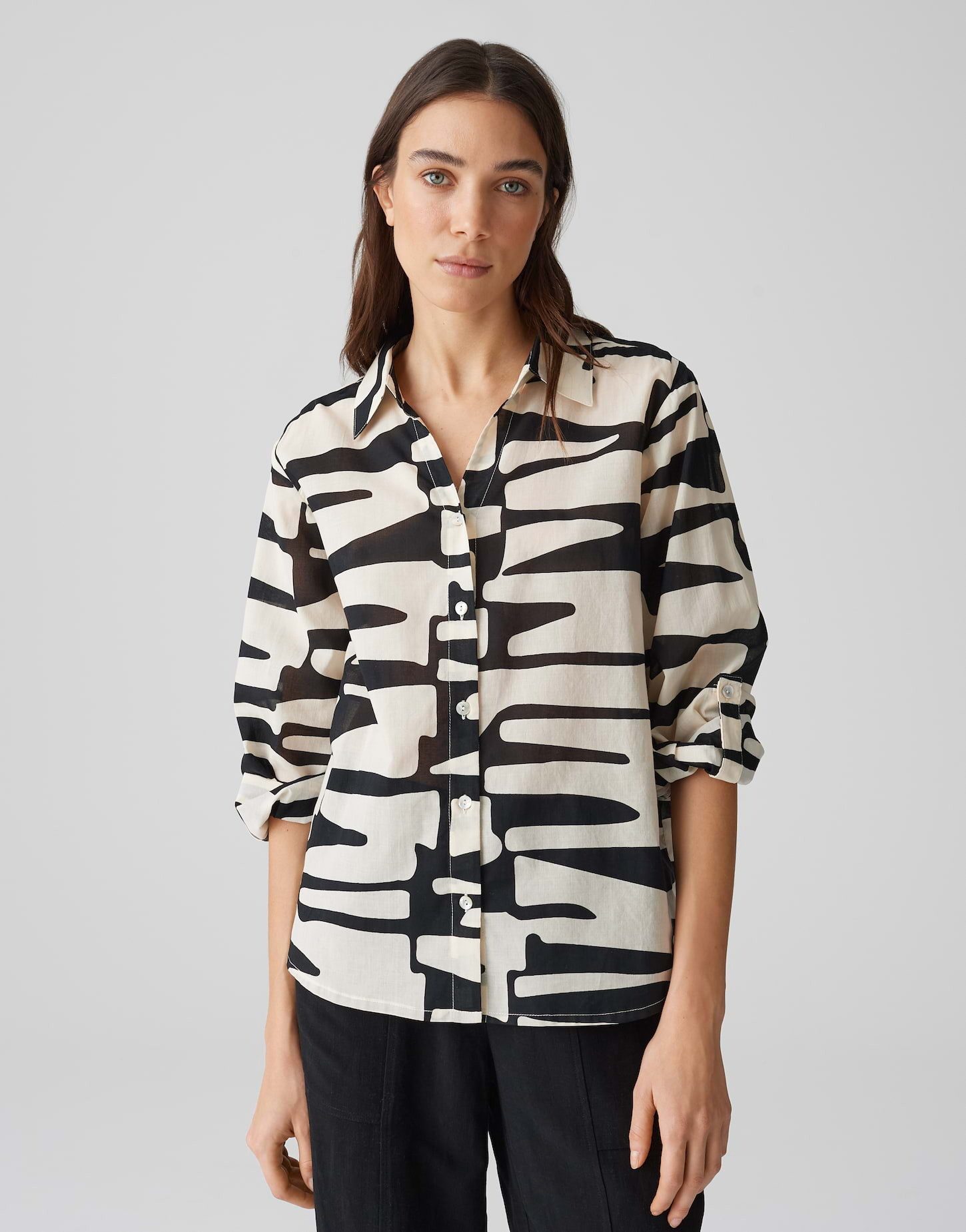 OPUS Langarmbluse FUMANI JUNGLE aus Cotton Voile günstig online kaufen