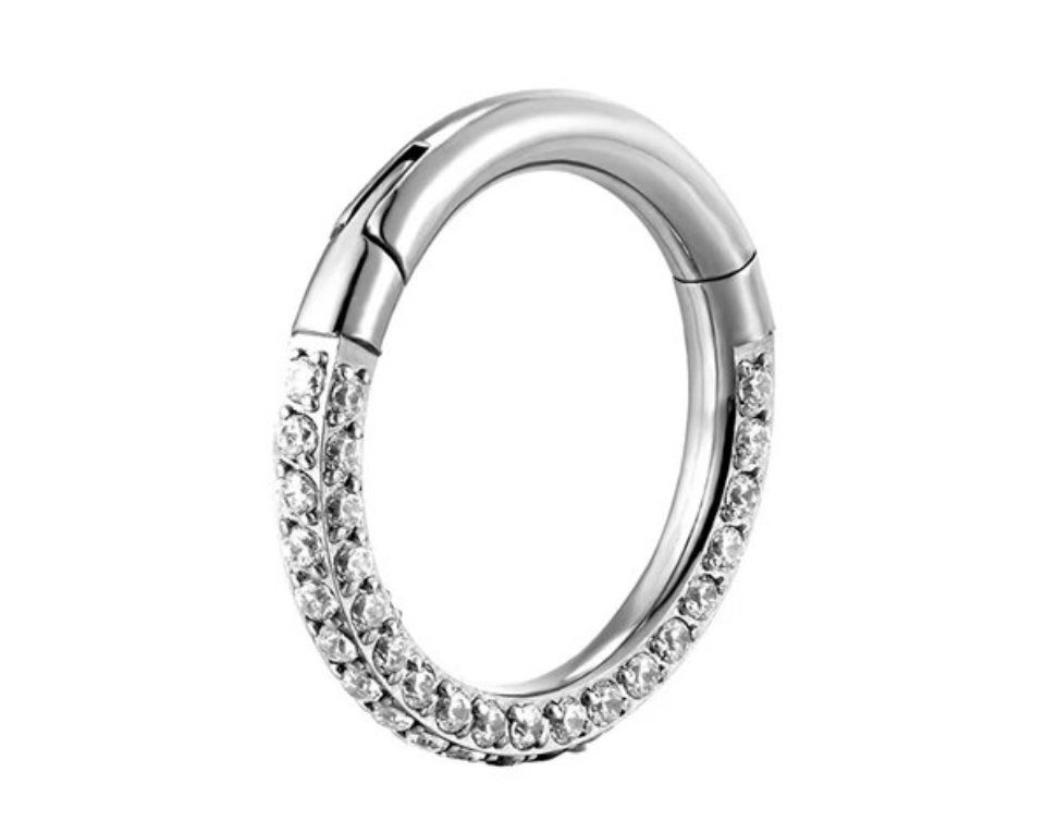 Nasenpiercing Titan 23 Hinged Segmentring Charnier/Conch Clicker Ring Piercing