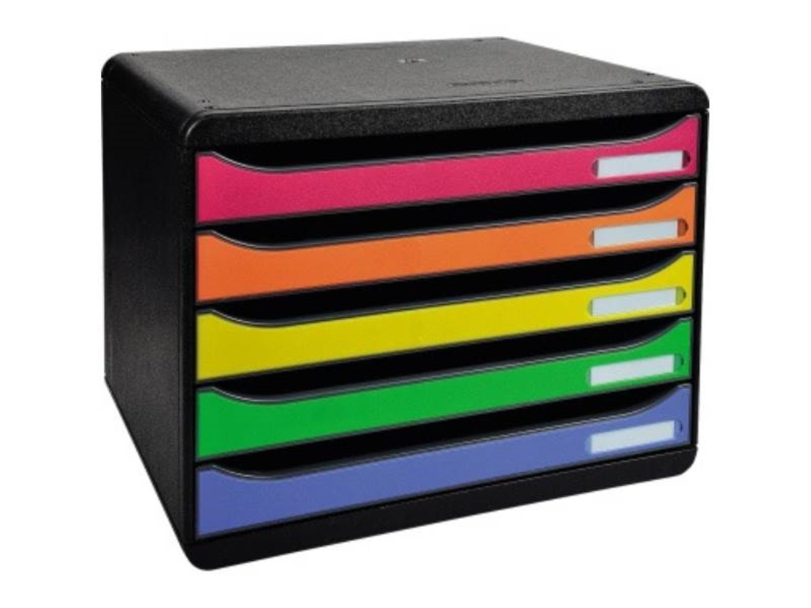 EXACOMPTA Schubladenbox Exacompta Schubladenbox BIG-BOX PLUS 308714D quer 5Schübe harlekin