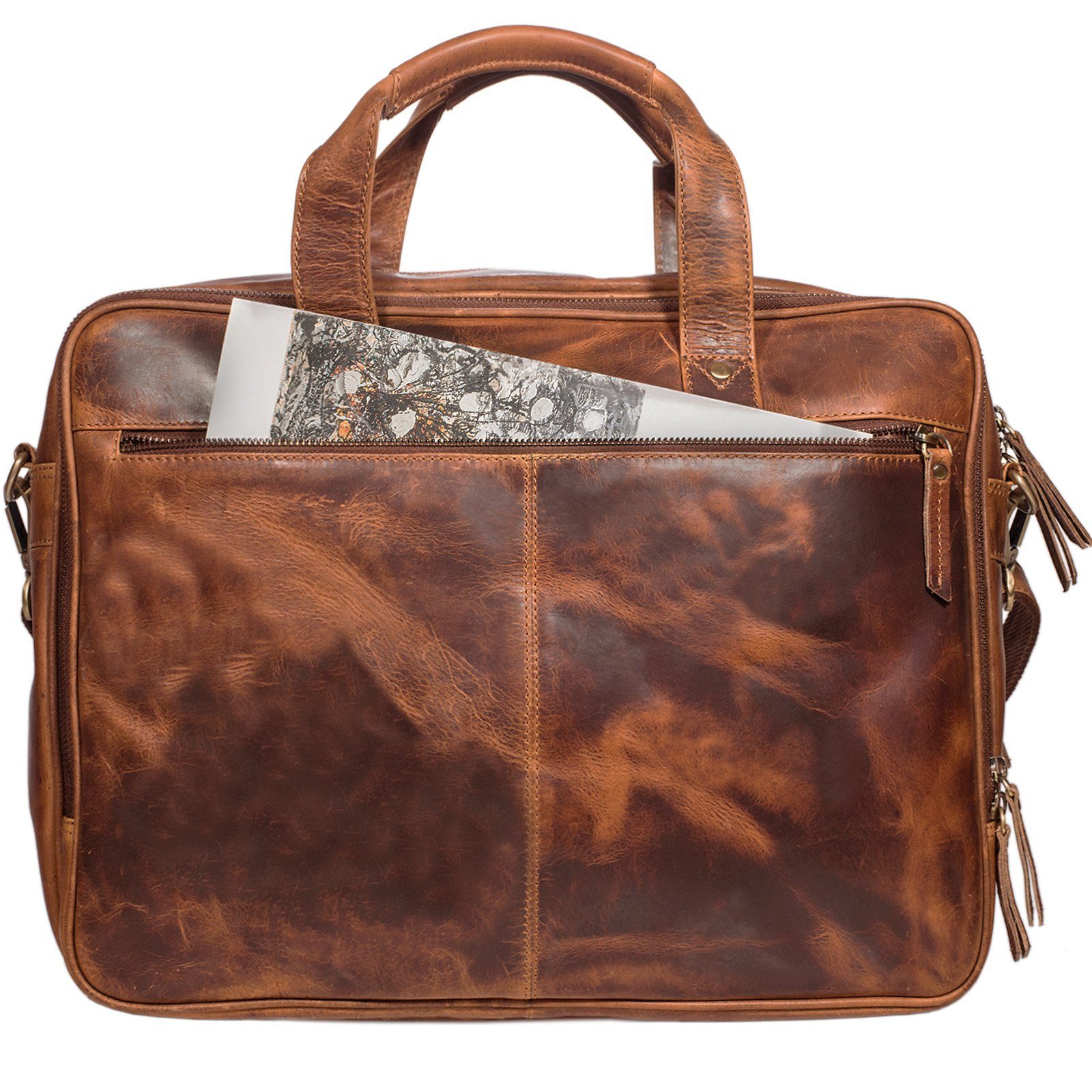 STILORD Aktentasche "Walt" Vintage Aktentasche Leder Herren Damen