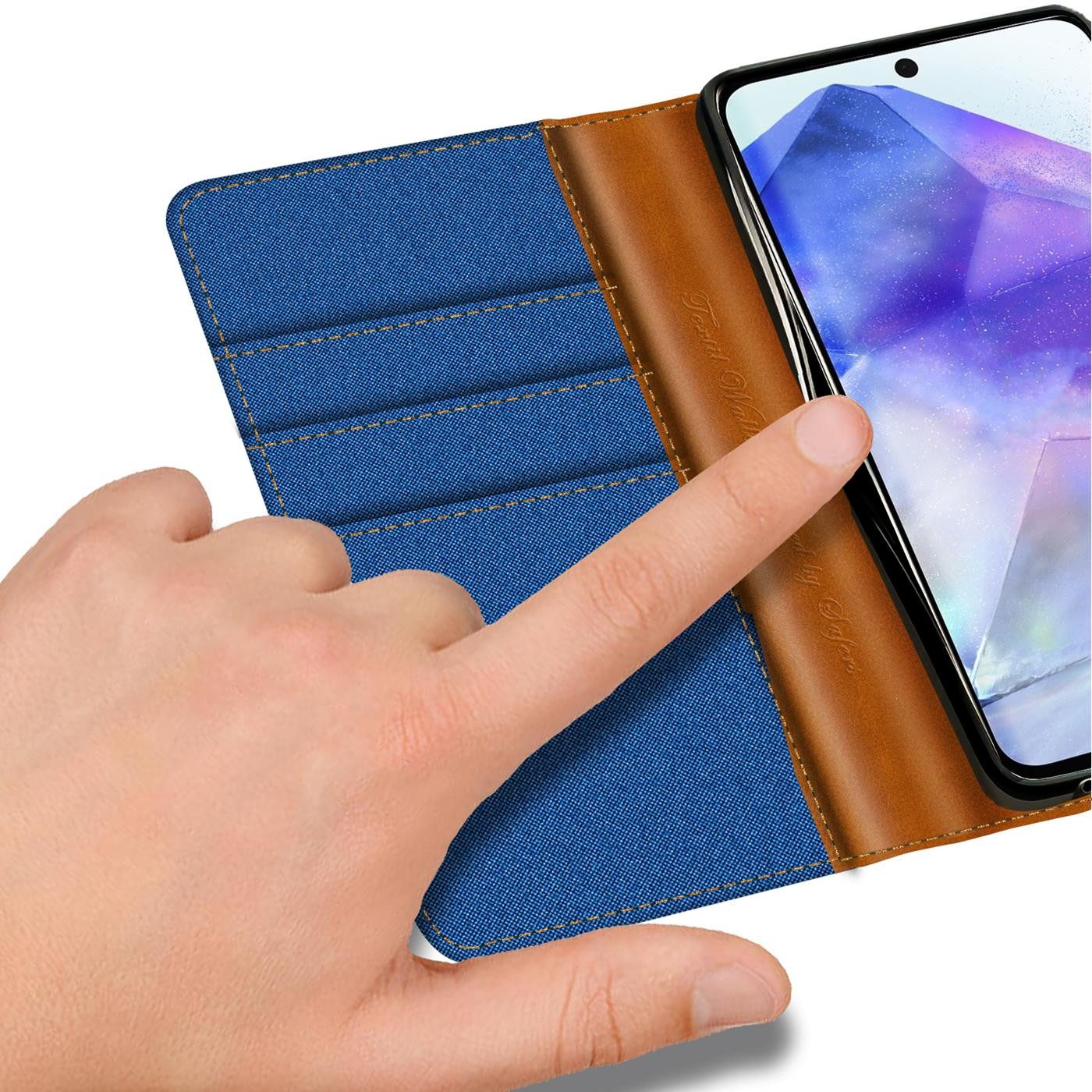 CoolGadget Handyhülle Flip Case Wallet Cover Book Tasche für Samsung Galaxy A56 5G, Handy Tasche mit Kartenfach Book Schutzhülle – Bild 4 von 5