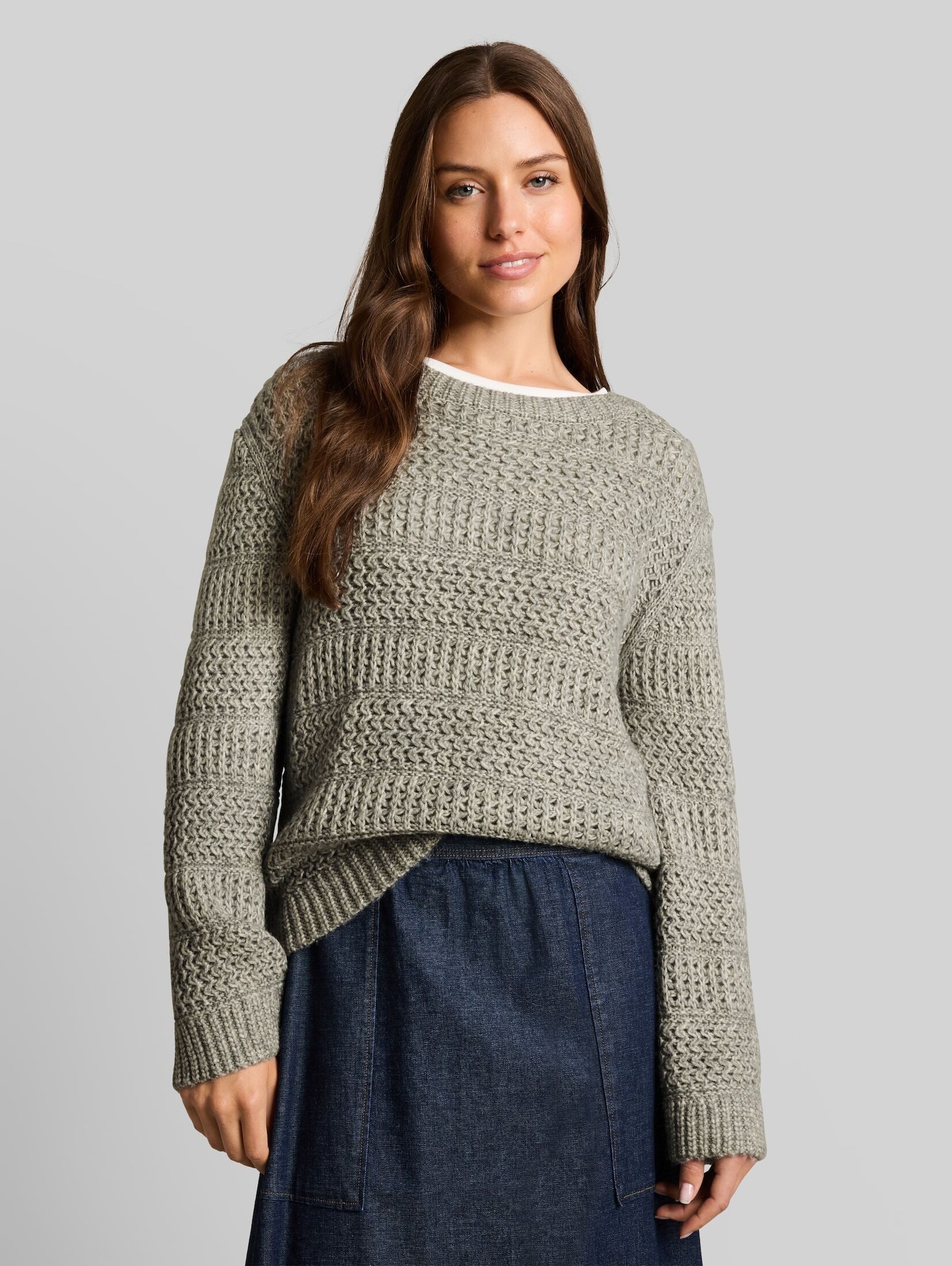 TOM TAILOR Strickpullover Pullover & Strickjacken Strickpullover mit Wollanteil