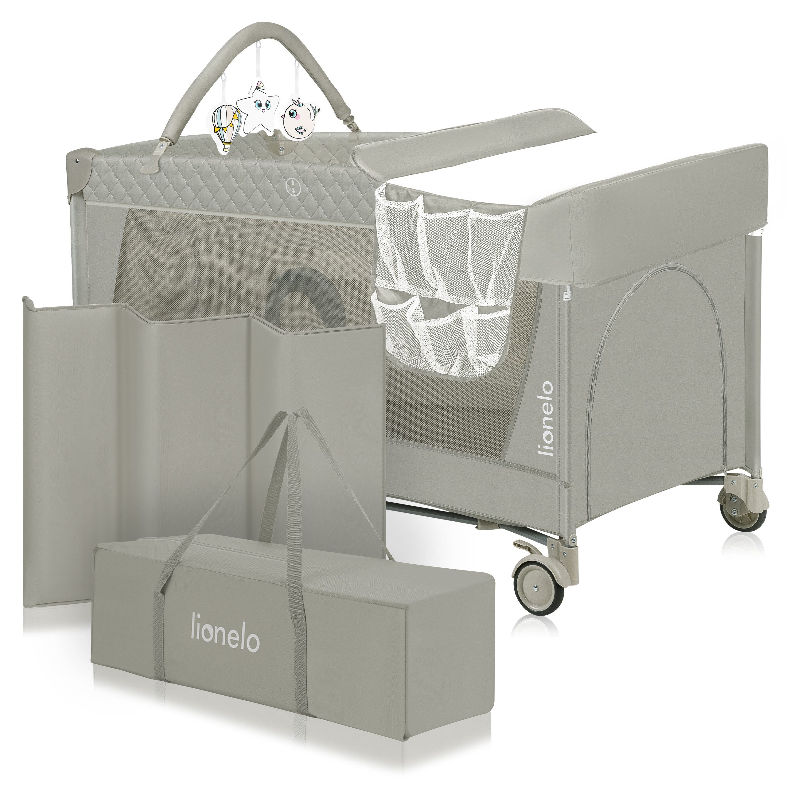 lionelo Baby-Reisebett FLOWER, 4in1:Laufstall Baby, Wickeltisch, günstig online kaufen
