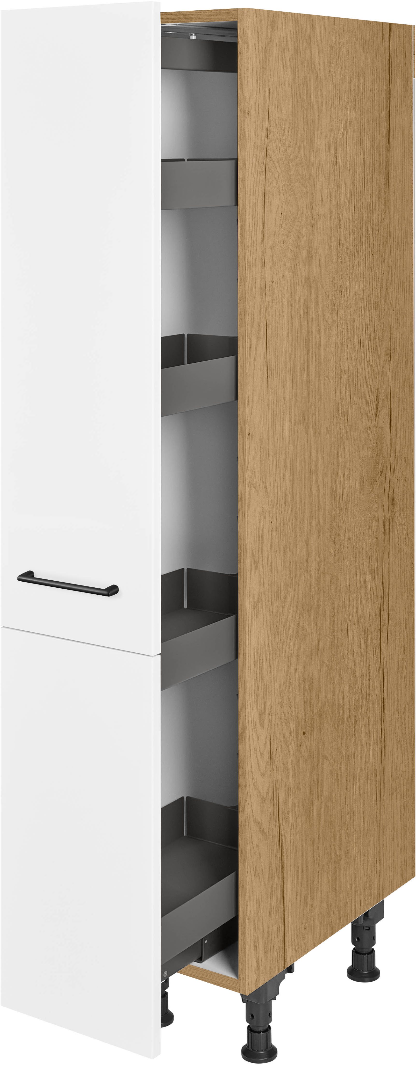 nobilia® Apothekerschrank "MIAMI", mit 4 Einhängekörben, Breite 30 cm, Höhe 167,8 cm, vormontiert, Ein- und Auszugsdämpfung SoftStoppPro
