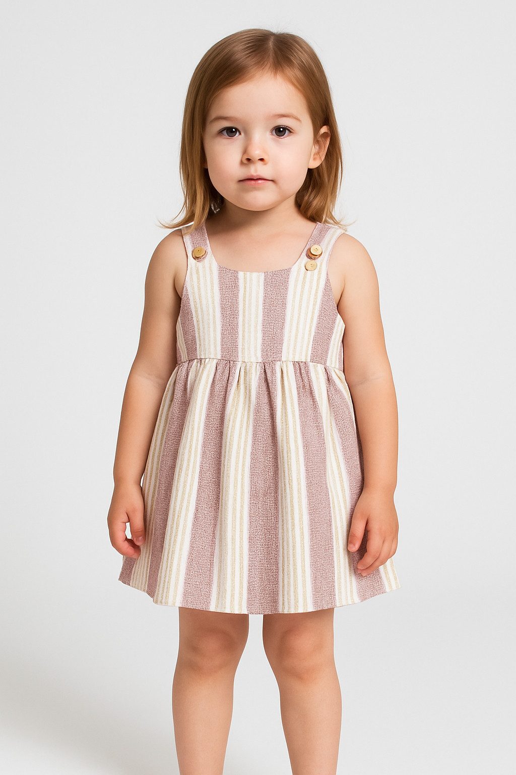 Panco Maxikleid Gestreifte gemusterte Weste für Babys