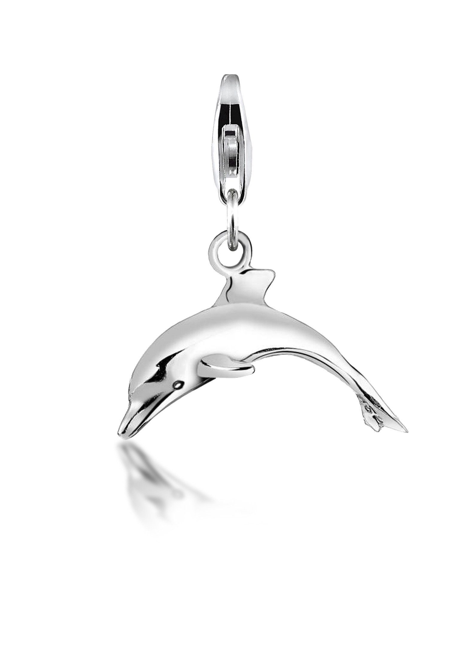 Nenalina Charm-Einhänger Charm Delfin Tier Anhänger 925 Silber