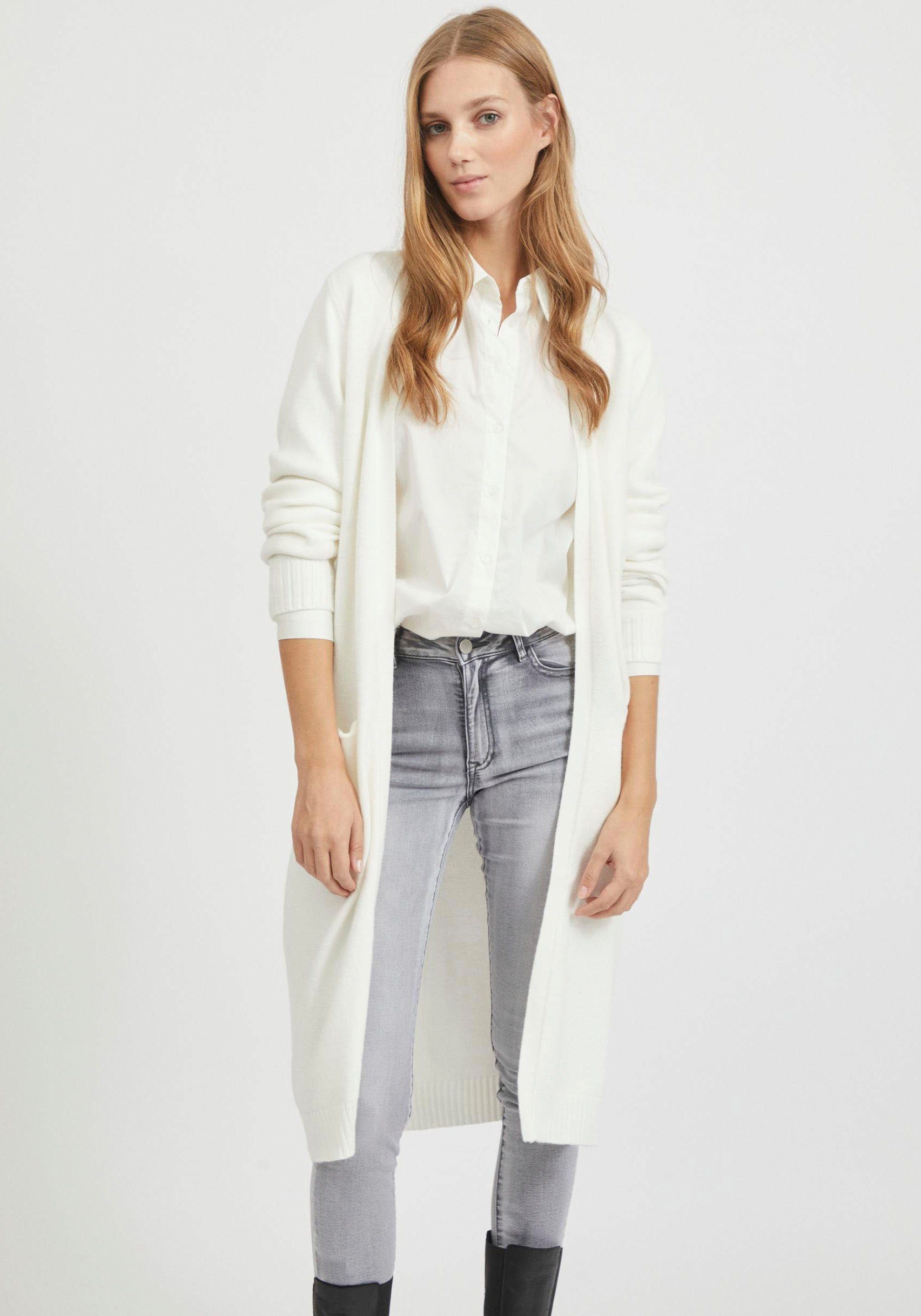 Vila Longstrickjacke VIRIL LONG L/S KNIT CARDIGAN - NOOS in knielanger Form günstig online kaufen