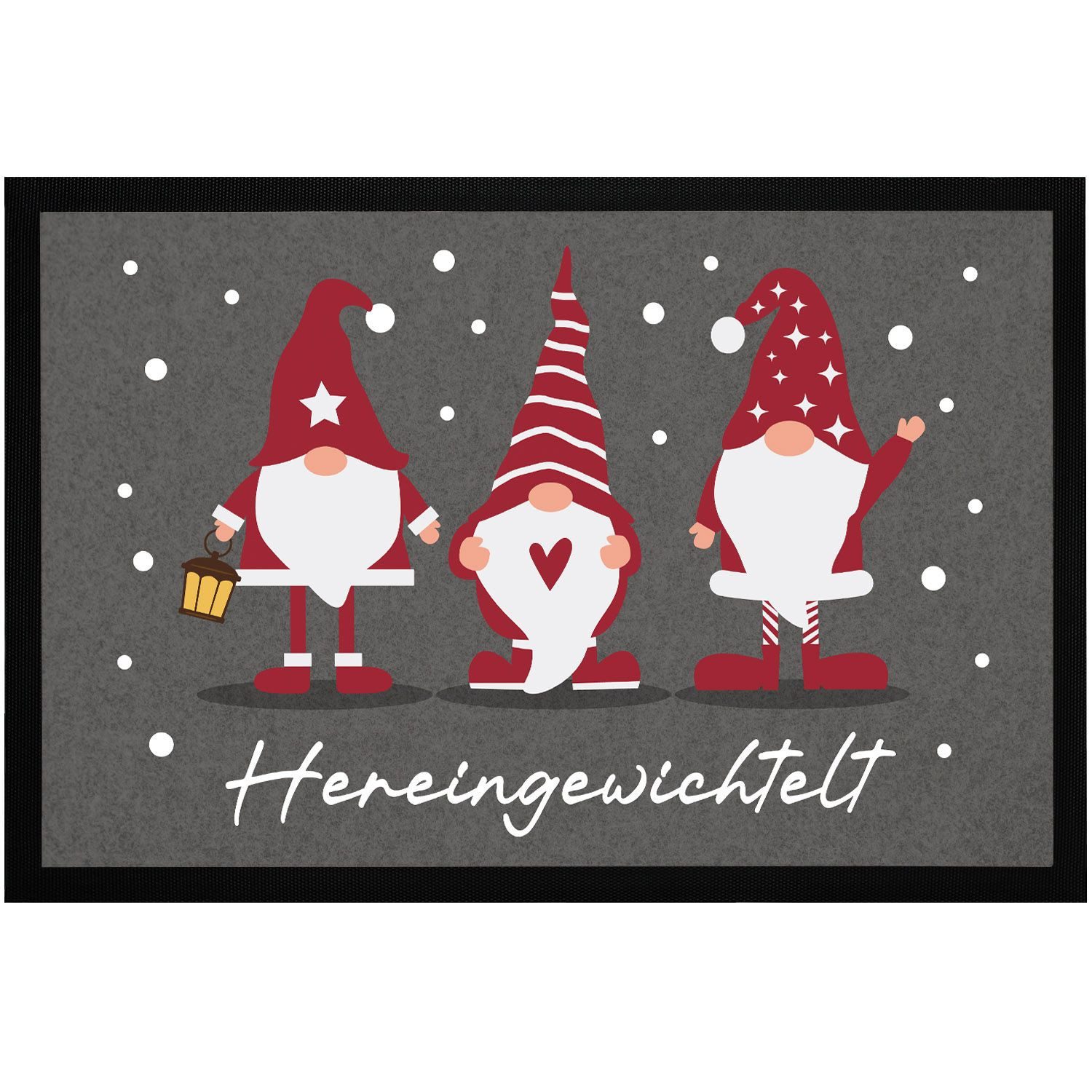 MoonWorks Fußmatte Fußmatte Weihnachten Spruch Hereingewichtel Weihnachtszwerge Gnomes, rechteckig