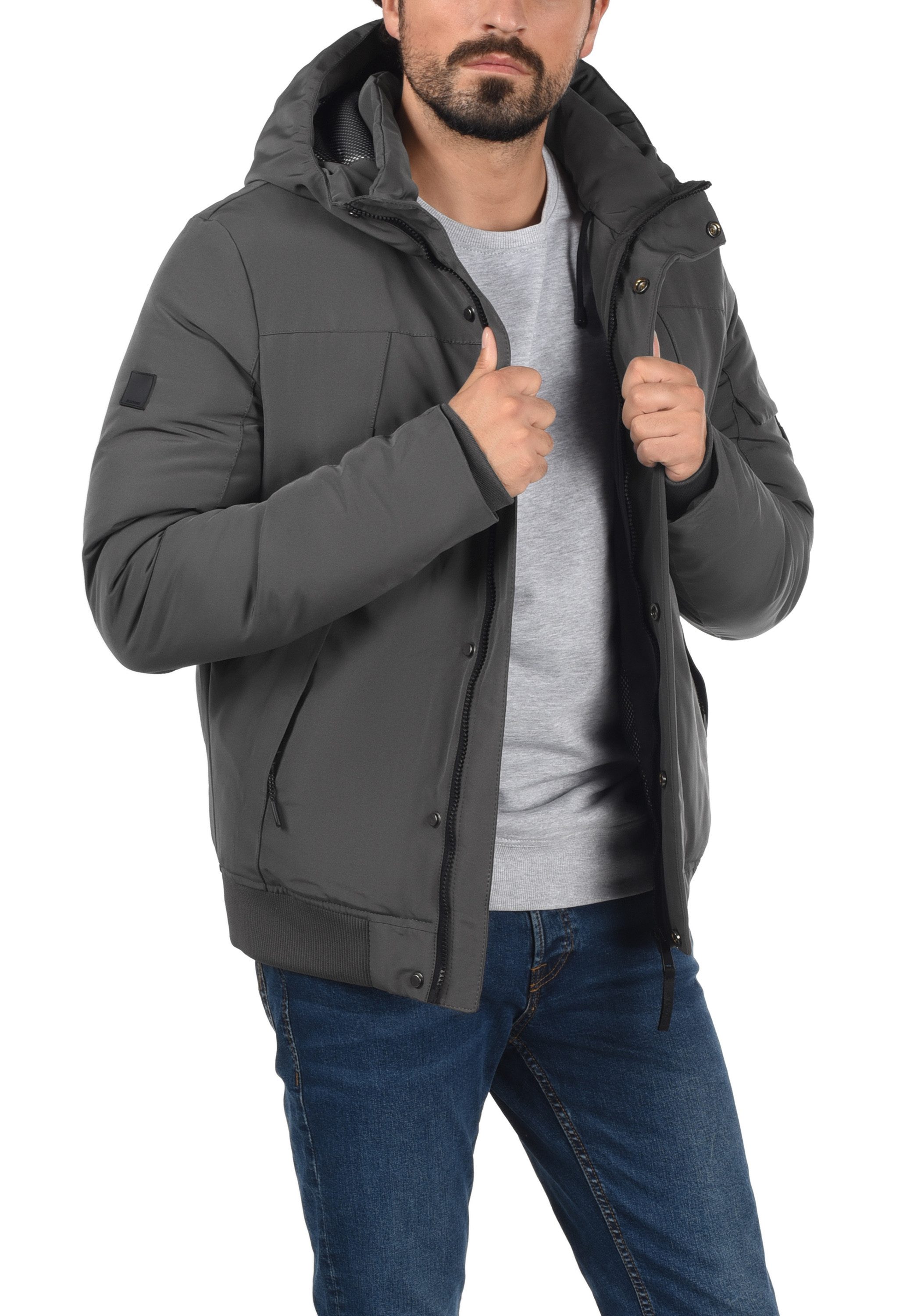 Indicode Winterjacke IDMadot Modische Herren Winterjacke mit Kapuze