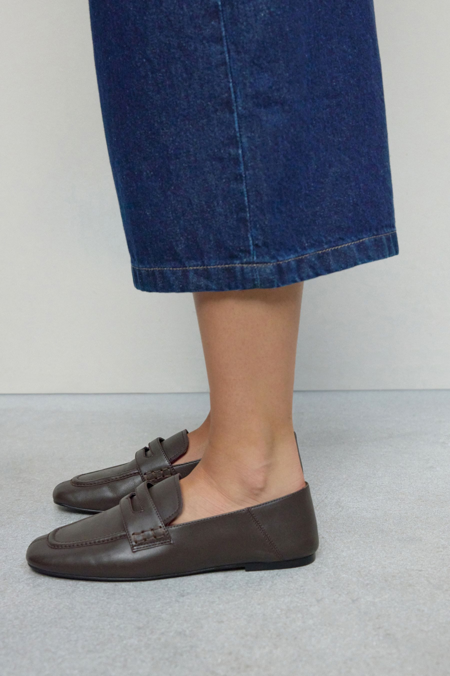 Next Forever Comfort® Leder-Loafer mit platter Ferse Loafer (1-tlg)