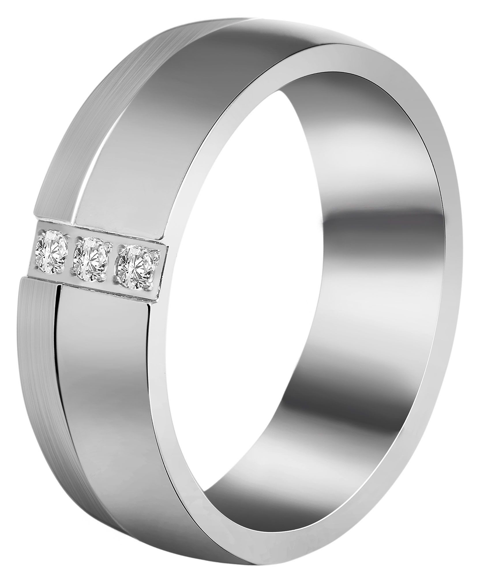 Adelia´s Fingerring Damen Ring aus Titan mit Strass Steinchen