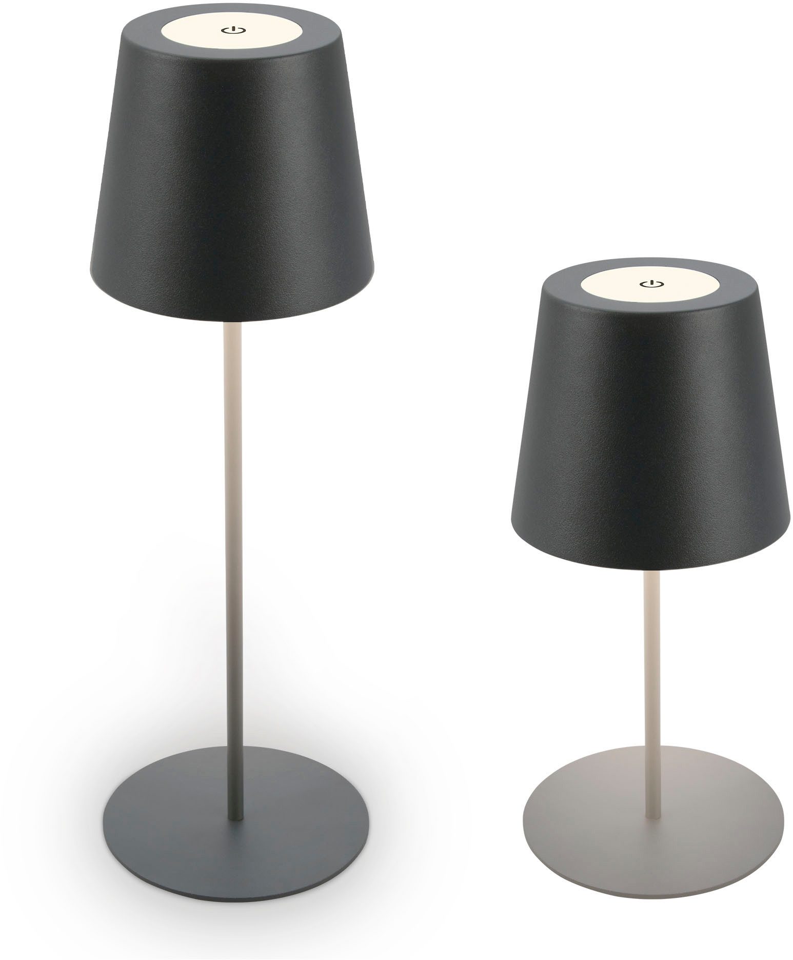 B.K.Licht Außen-Tischleuchte BK_TL1593 Akku LED Tischlampe, 3-Stufen Touchd günstig online kaufen