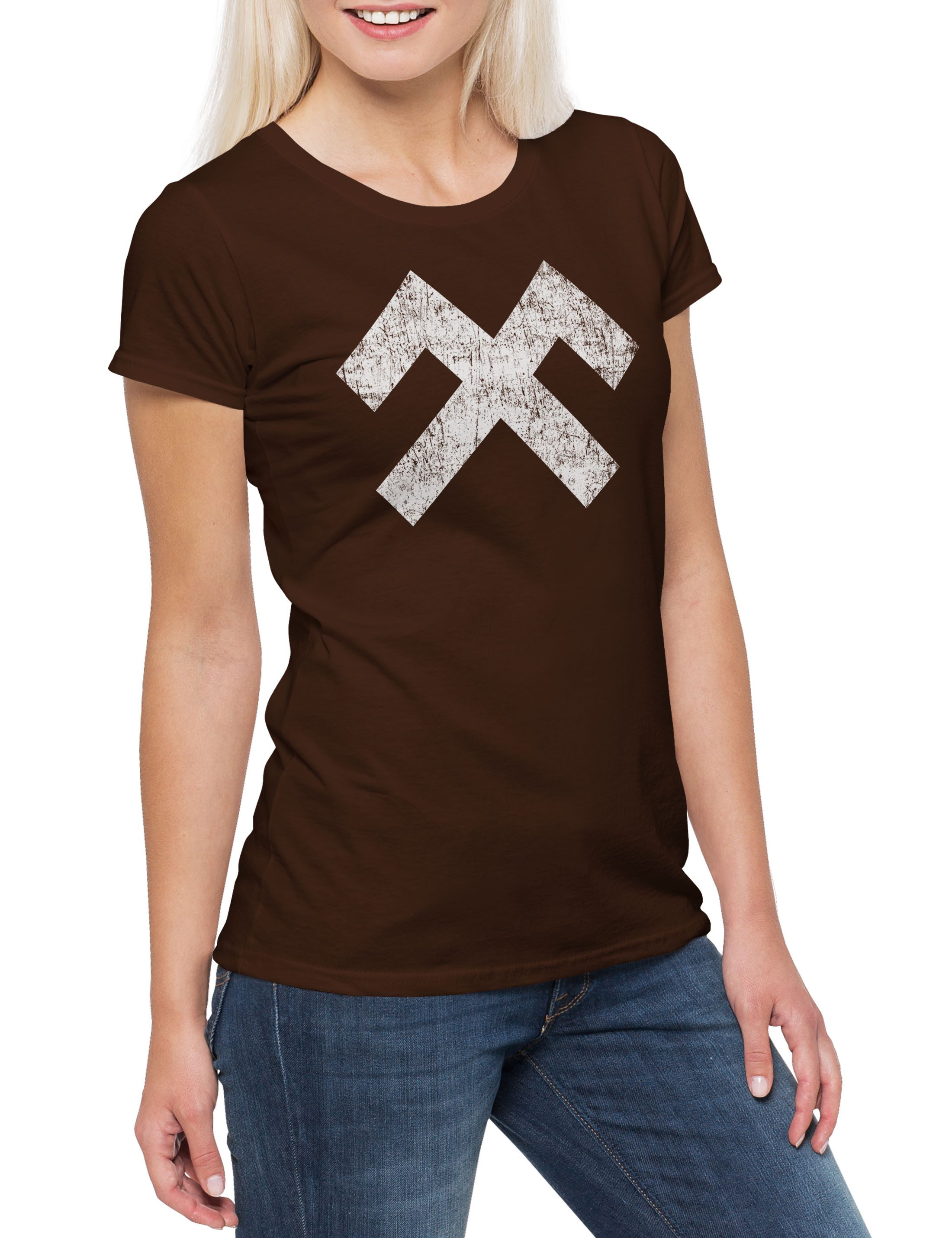 Print-Shirt Jumis Symbol Damen T-Shirt Mythologie Lettland Latvia Latvian