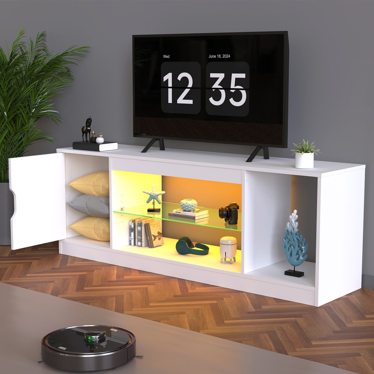WILGOON TV-Schrank Lowboard TV Schrank, Fernsehkommode, günstig online kaufen